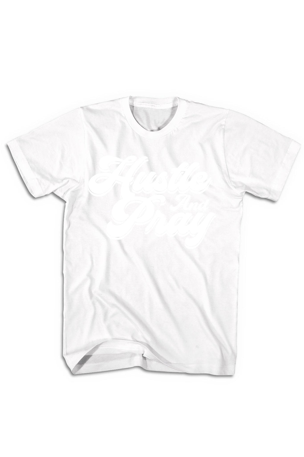 Hustle And Pray Tee (White Logo)