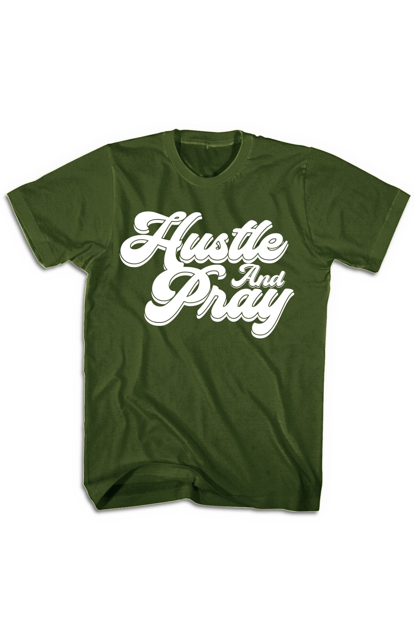 Hustle And Pray Tee (White Logo)