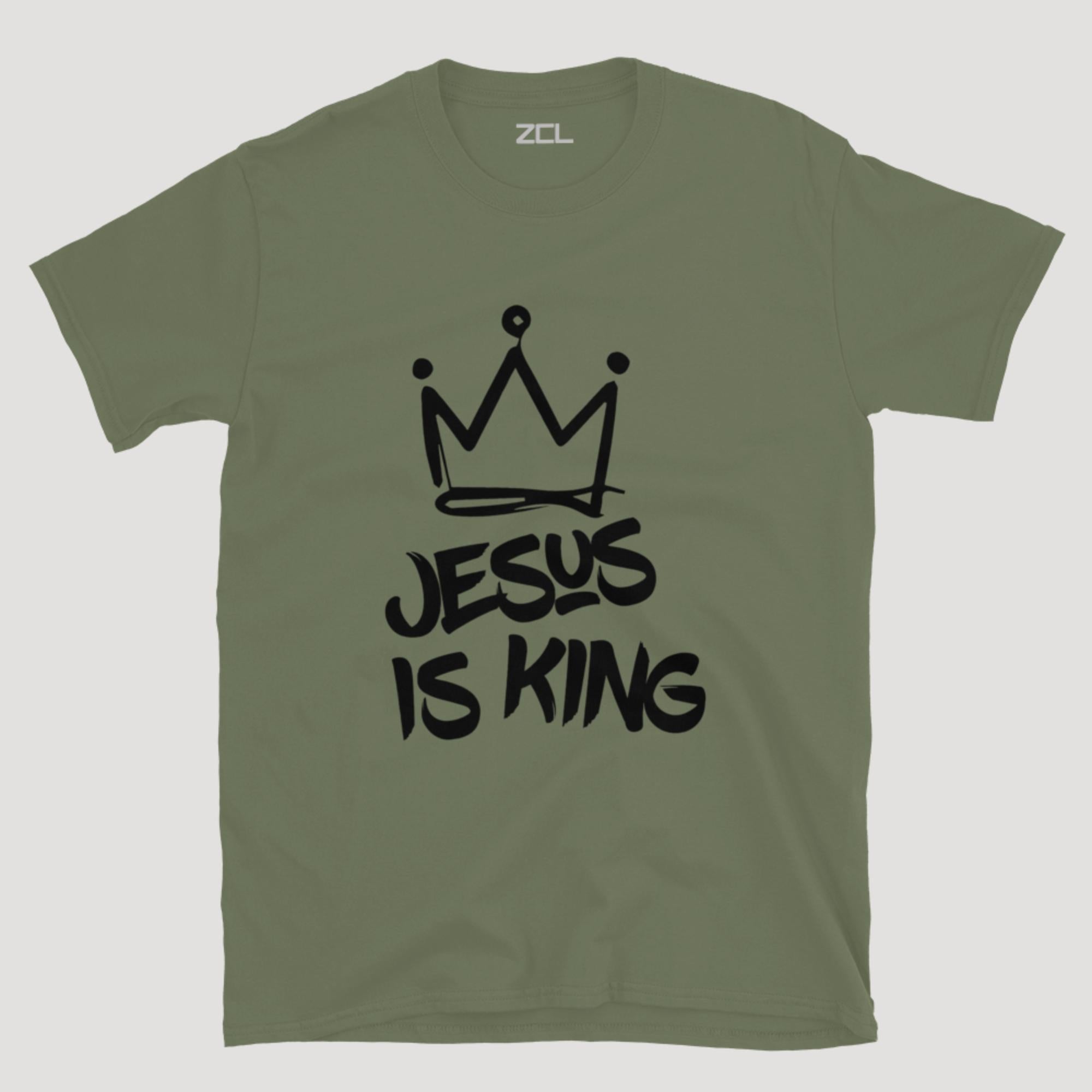 Jesus Is King Tee (Black Logo)