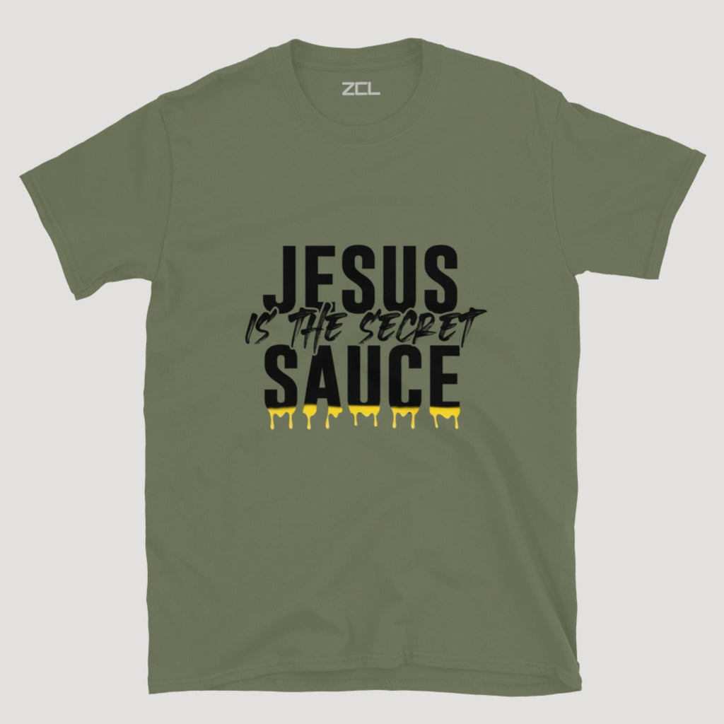 Jesus Is The Secret Sauce Tee (Black Logo)