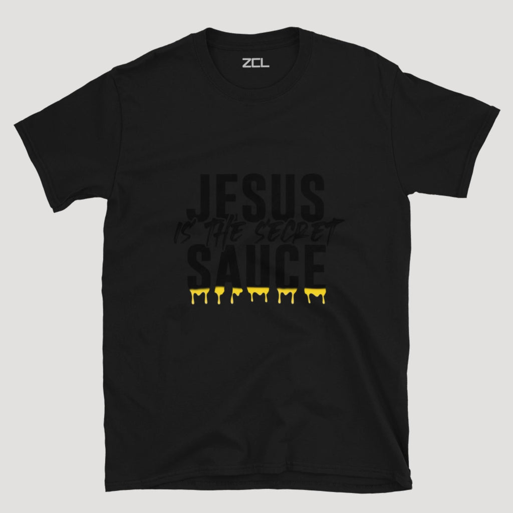 Jesus Is The Secret Sauce Tee (Black Logo)