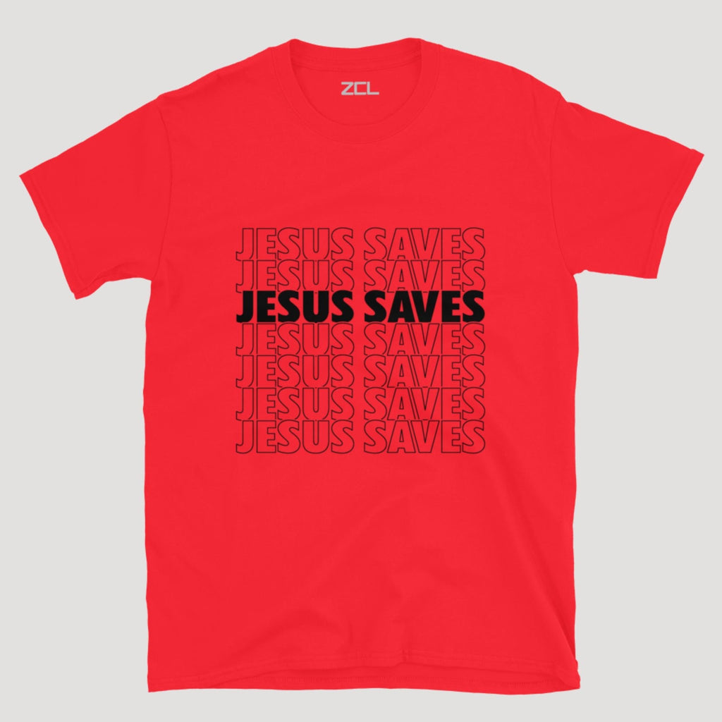 Jesus Saves Tee (Black Logo)