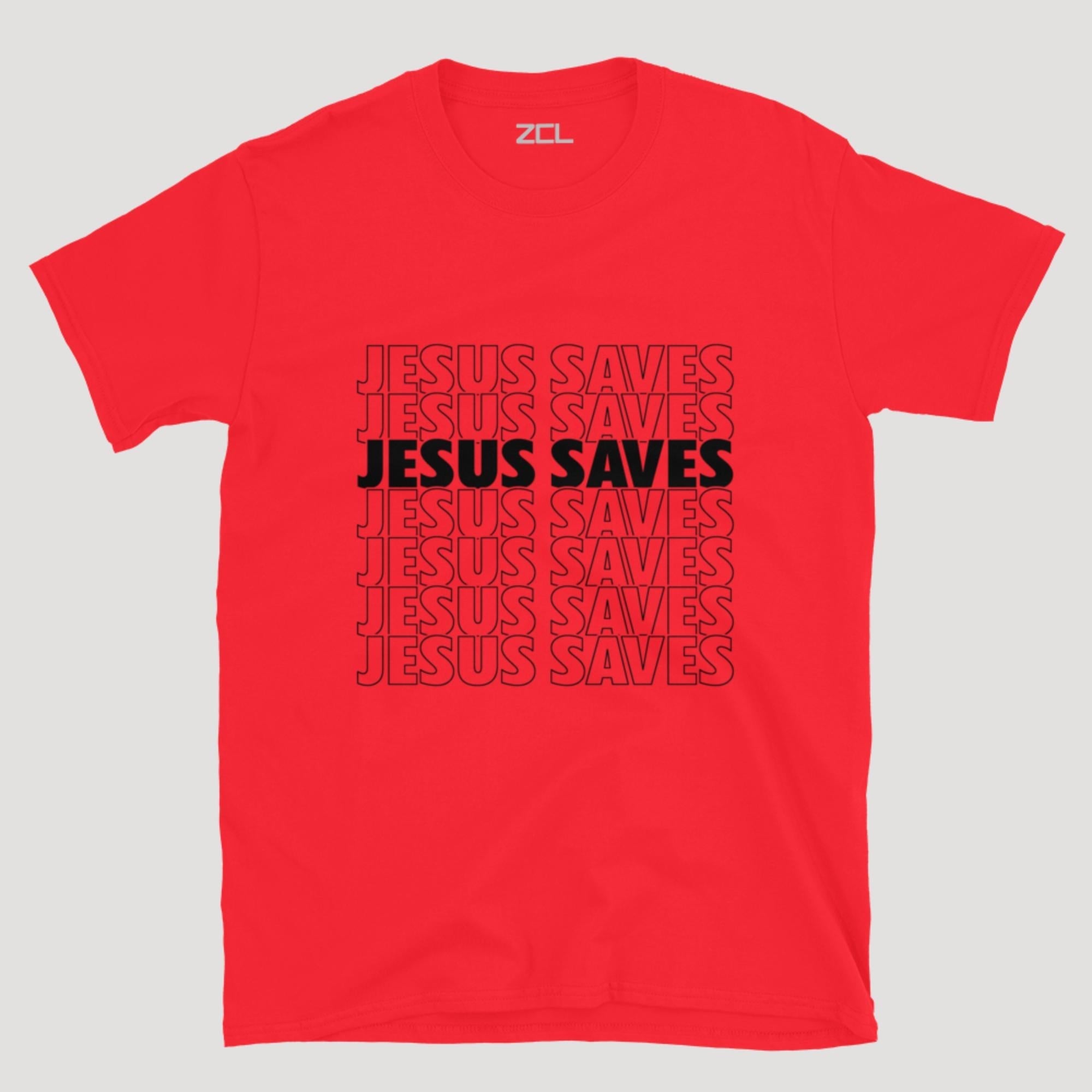Jesus Saves Tee (Black Logo)