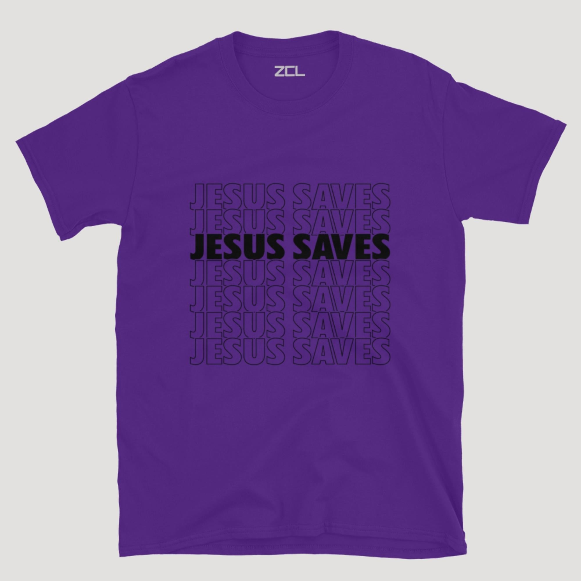 Jesus Saves Tee (Black Logo)