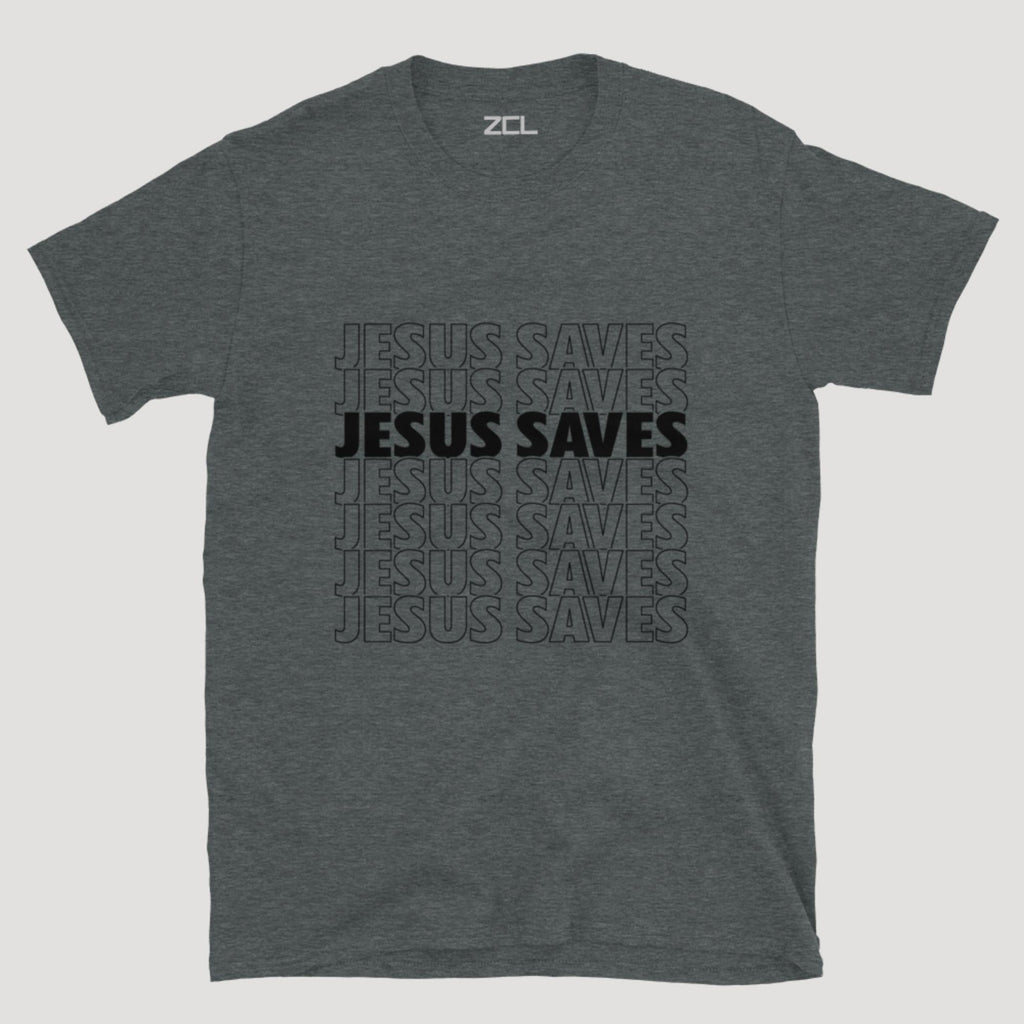 Jesus Saves Tee (Black Logo)