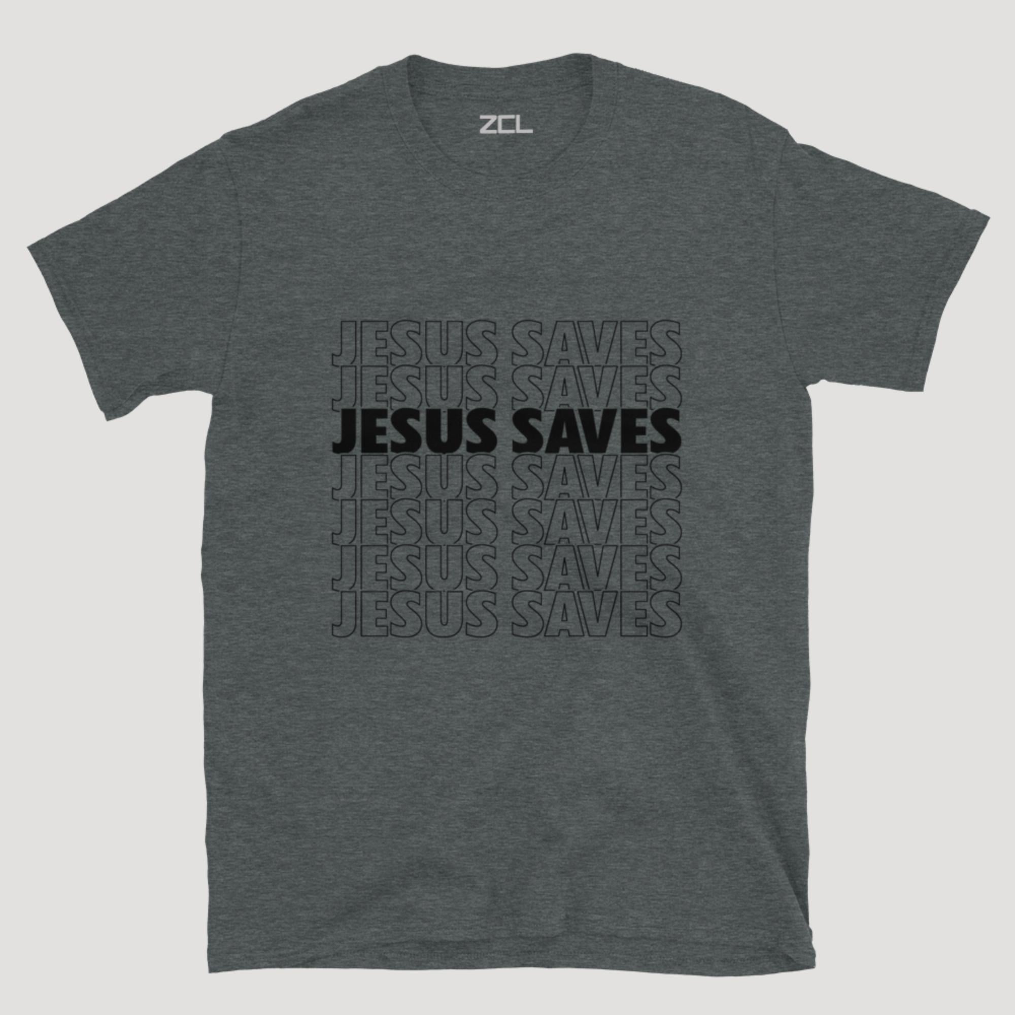 Jesus Saves Tee (Black Logo)