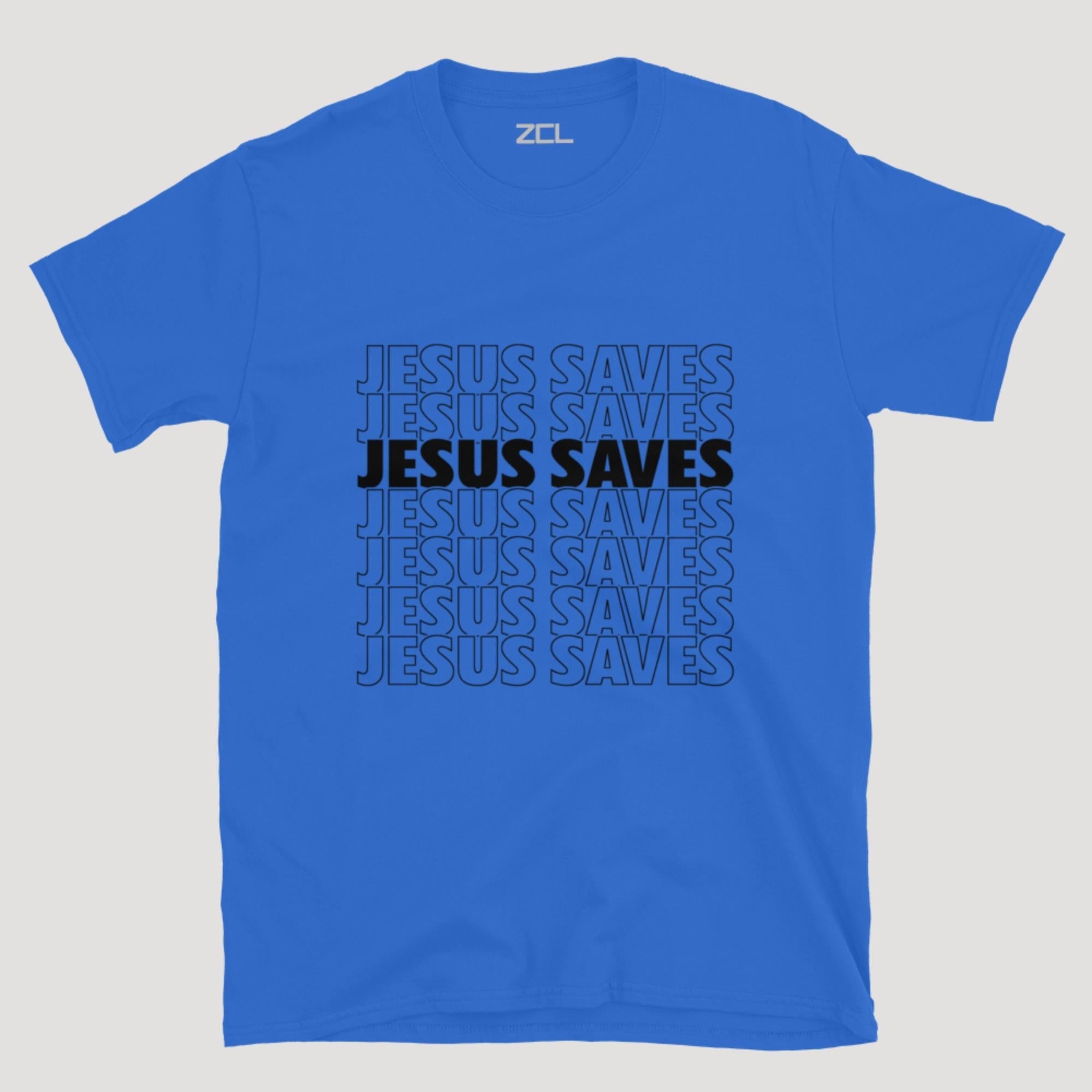 Jesus Saves Tee (Black Logo)
