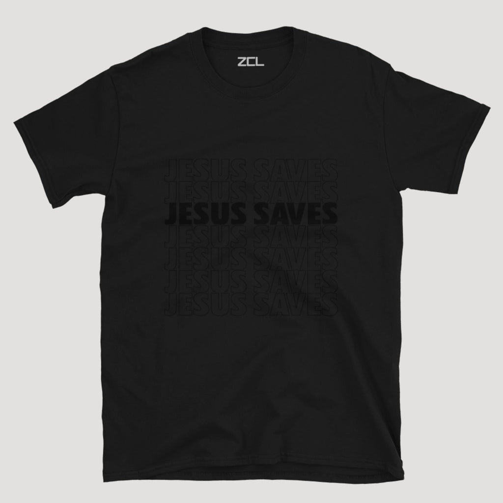 Jesus Saves Tee (Black Logo)