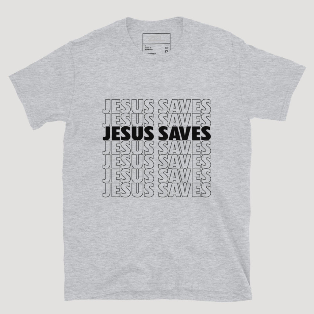 Jesus Saves Tee (Black Logo)