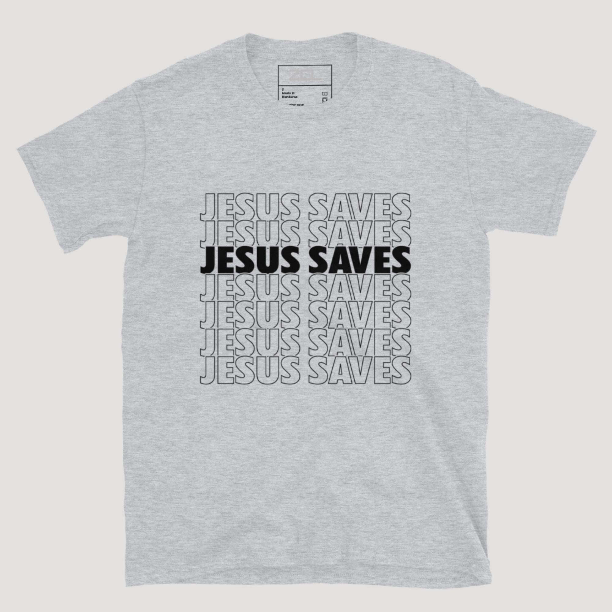 Jesus Saves Tee (Black Logo)