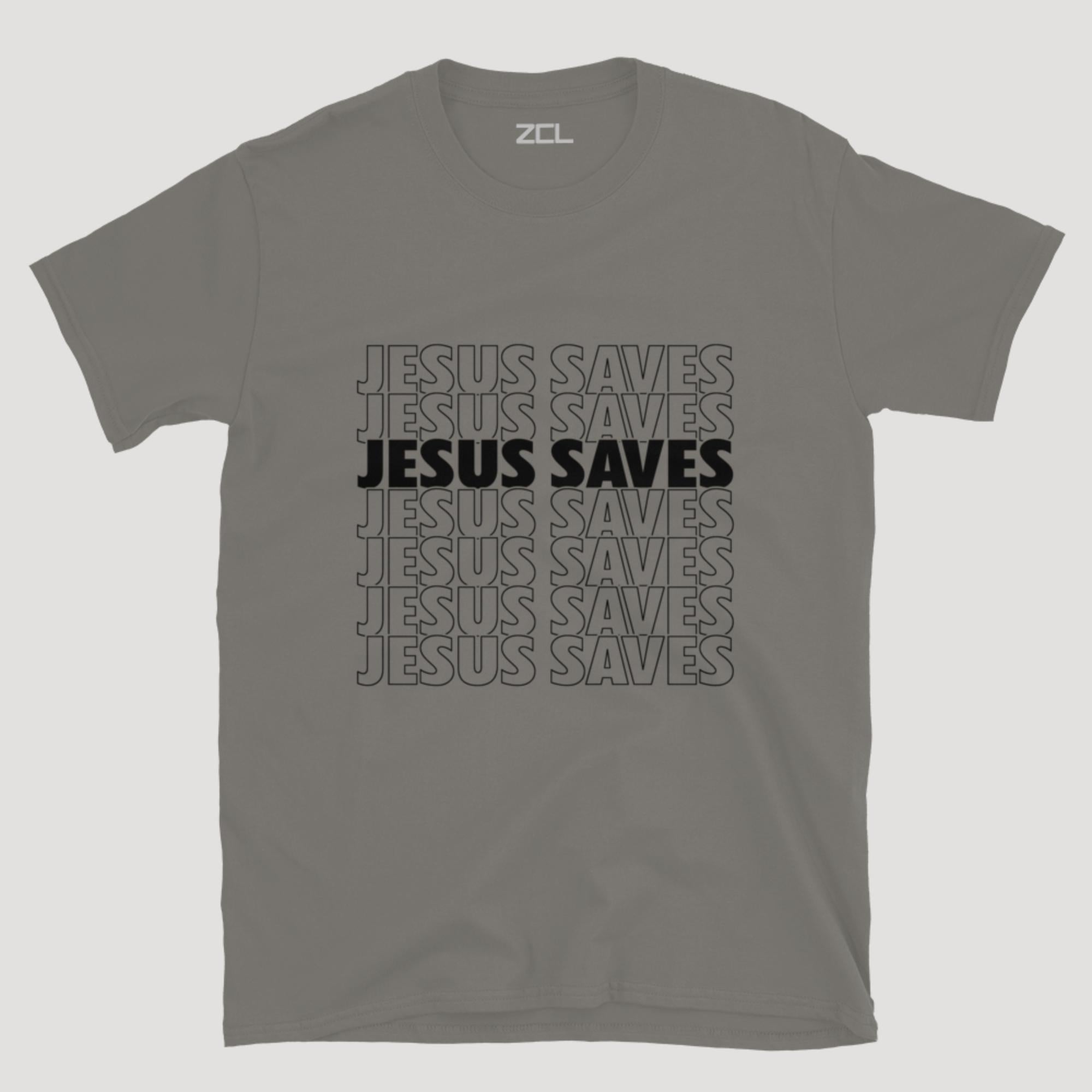 Jesus Saves Tee (Black Logo)