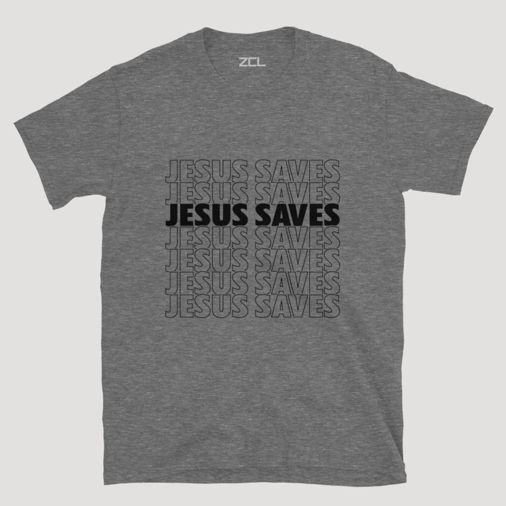 Jesus Saves Tee (Black Logo)