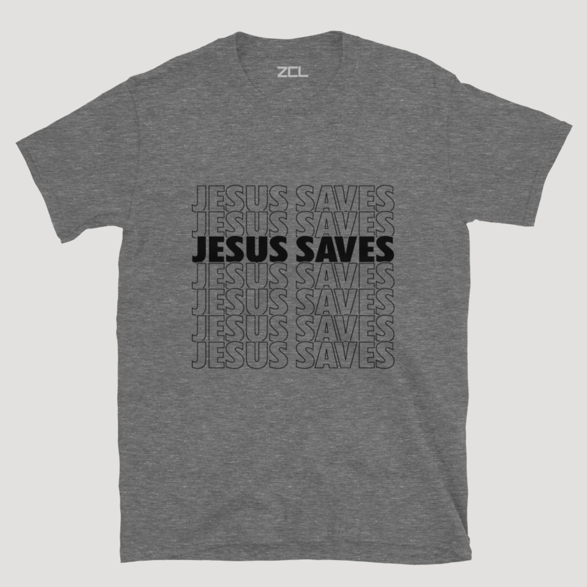Jesus Saves Tee (Black Logo)