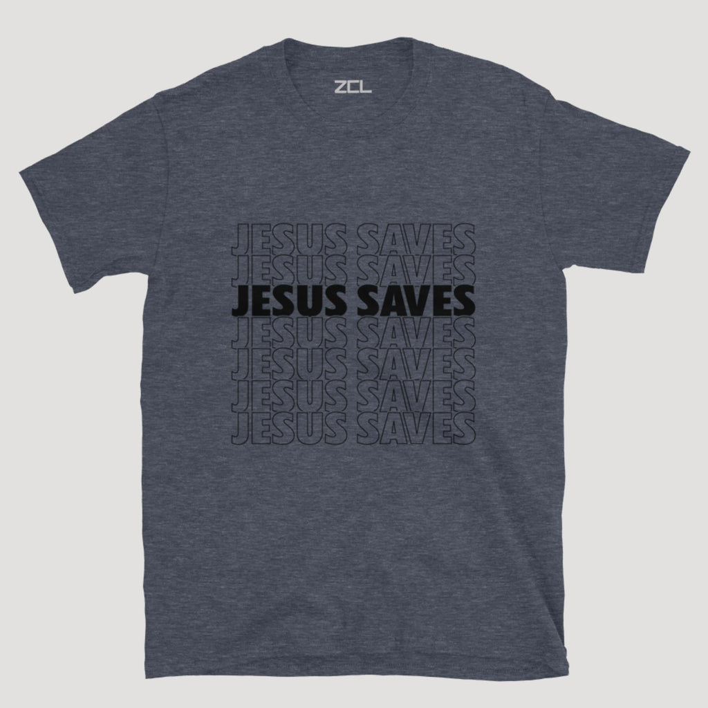 Jesus Saves Tee (Black Logo)
