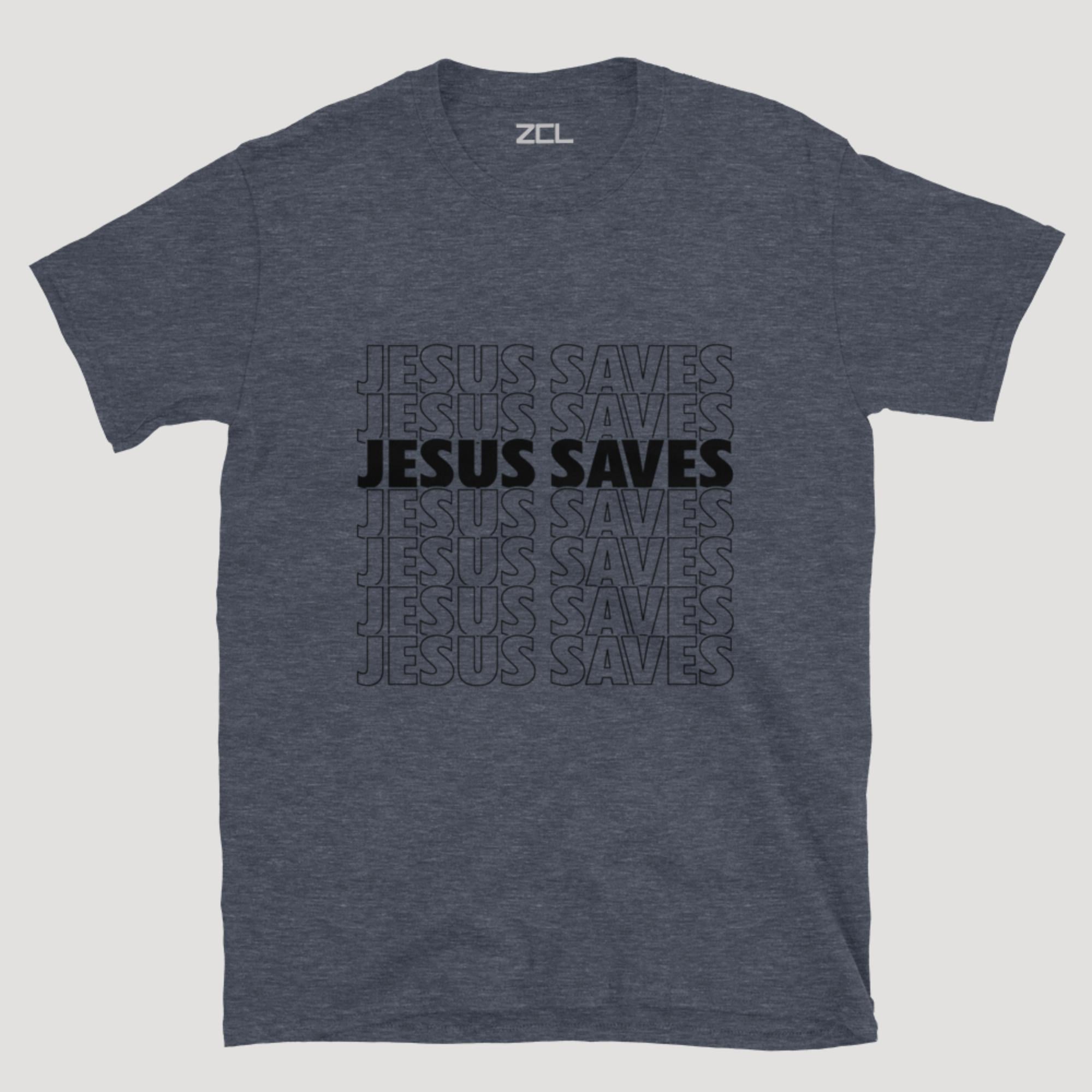Jesus Saves Tee (Black Logo)