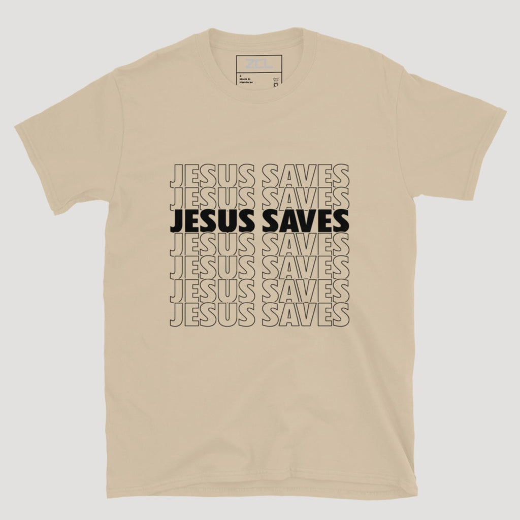 Jesus Saves Tee (Black Logo)