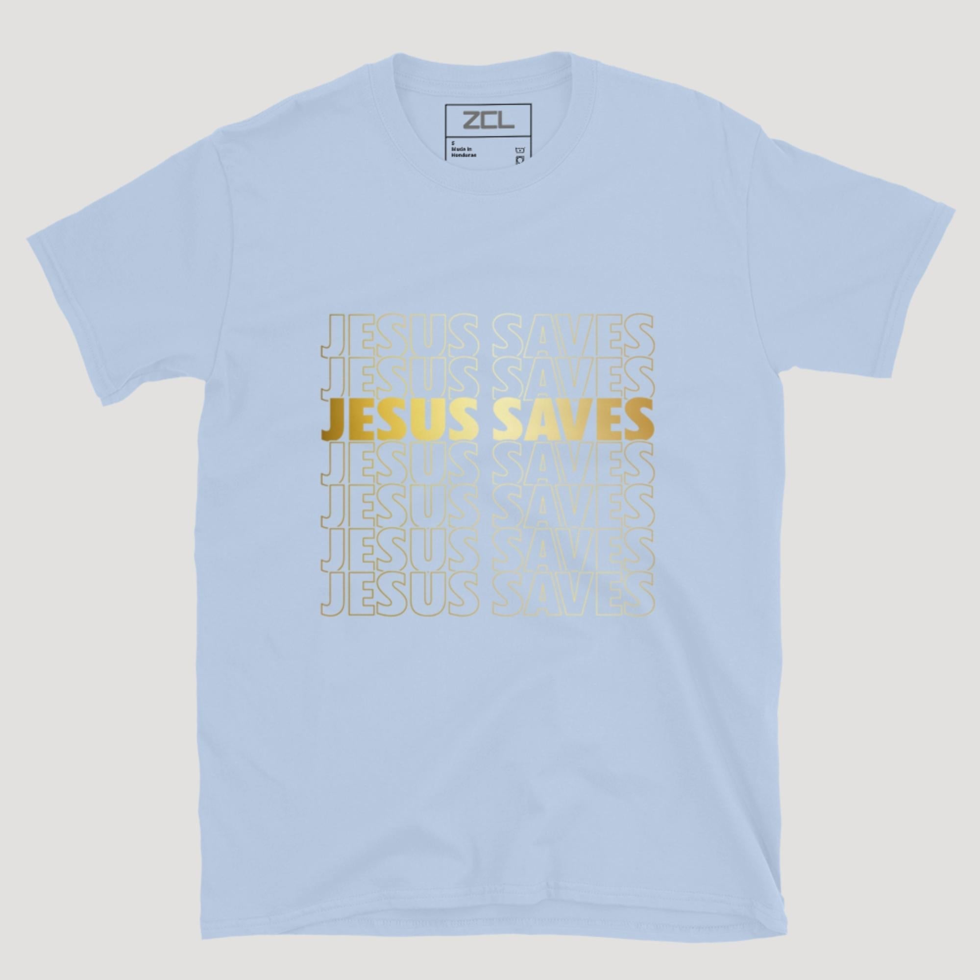 Jesus Saves Tee (Gold Logo)