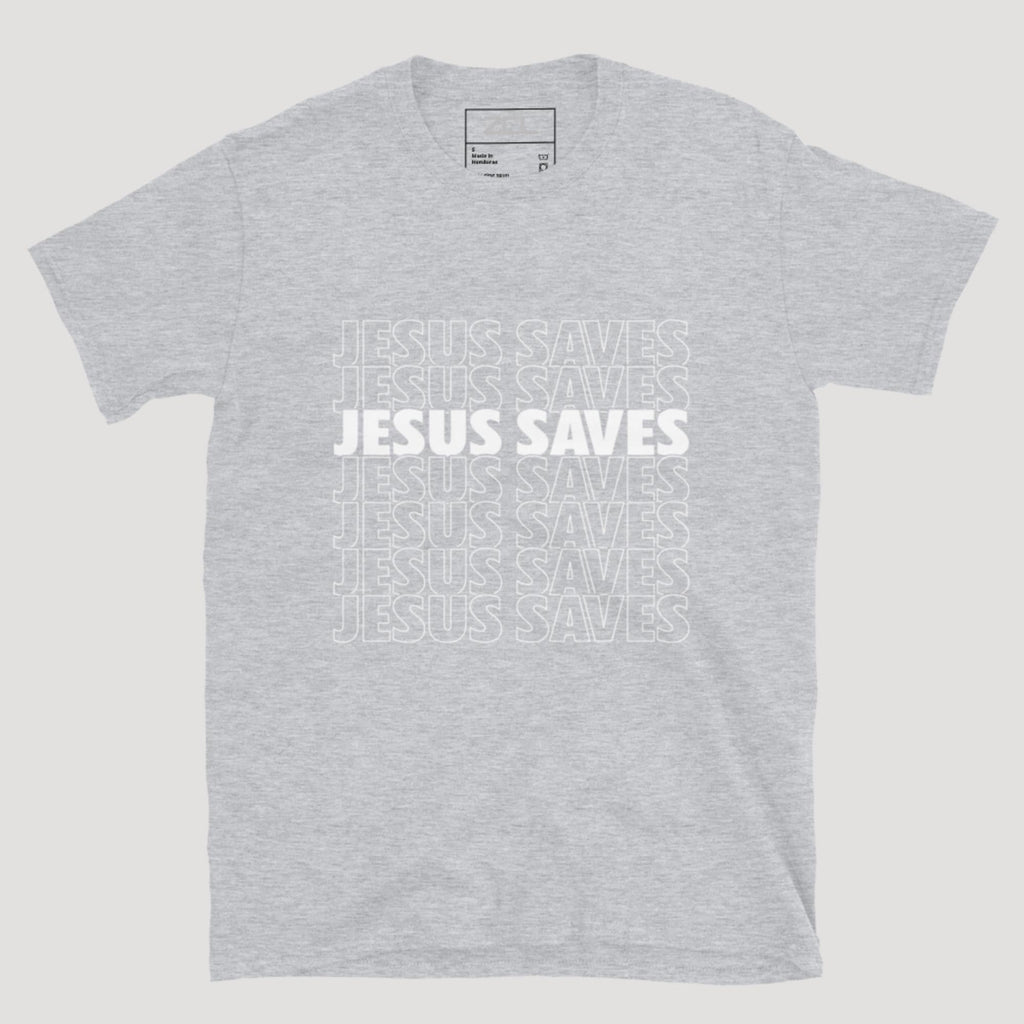 Jesus Saves Tee (White Logo)