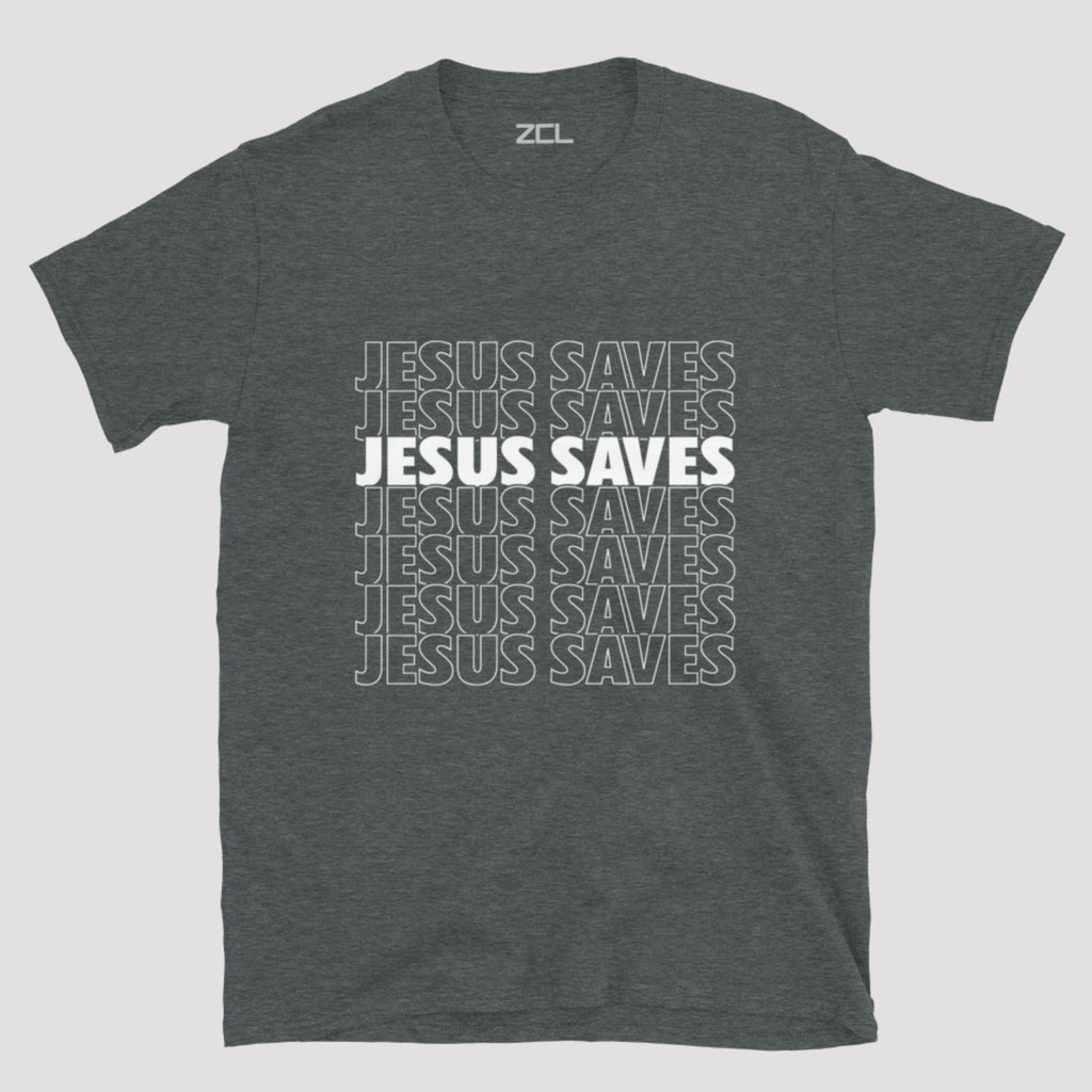 Jesus Saves Tee (White Logo)