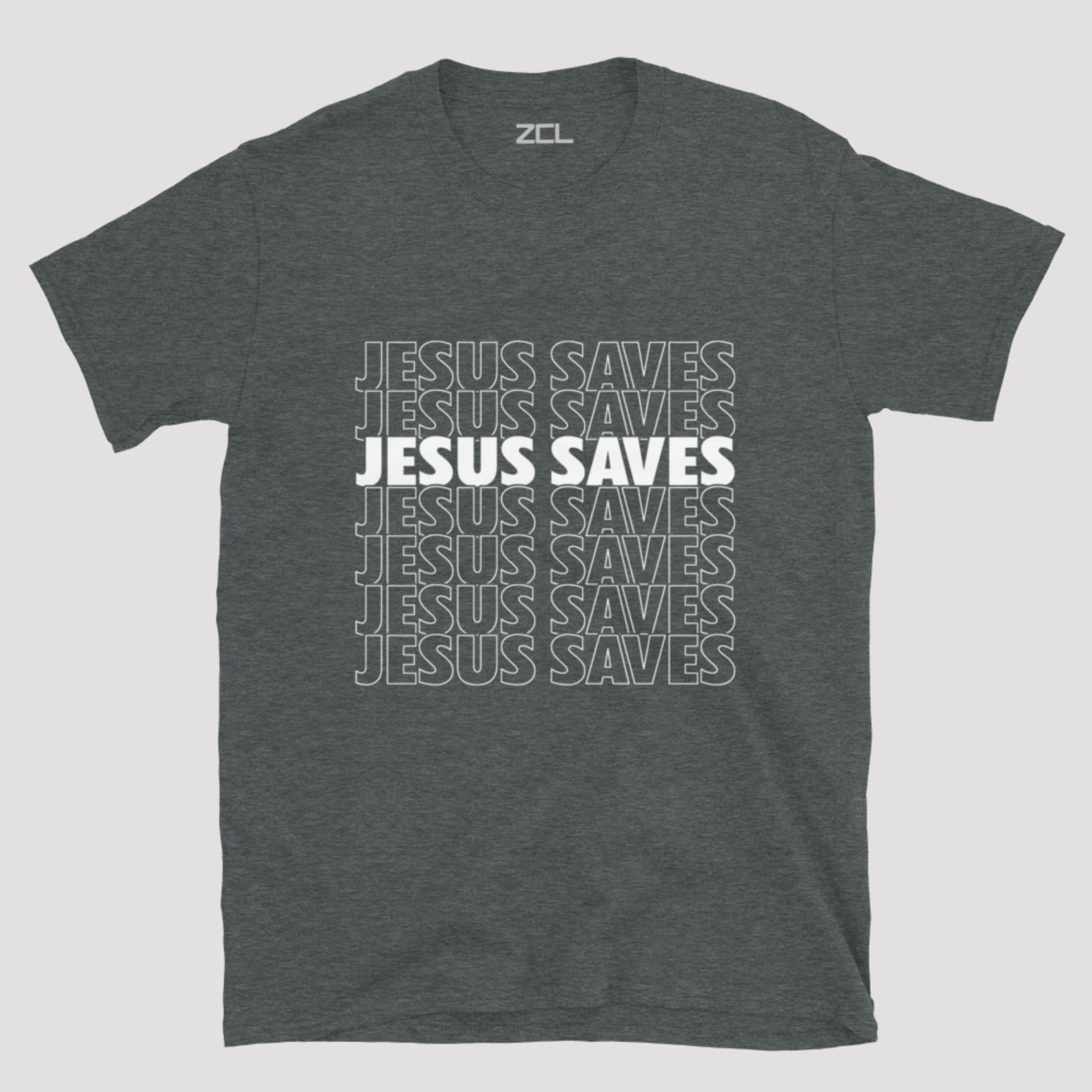 Jesus Saves Tee (White Logo)