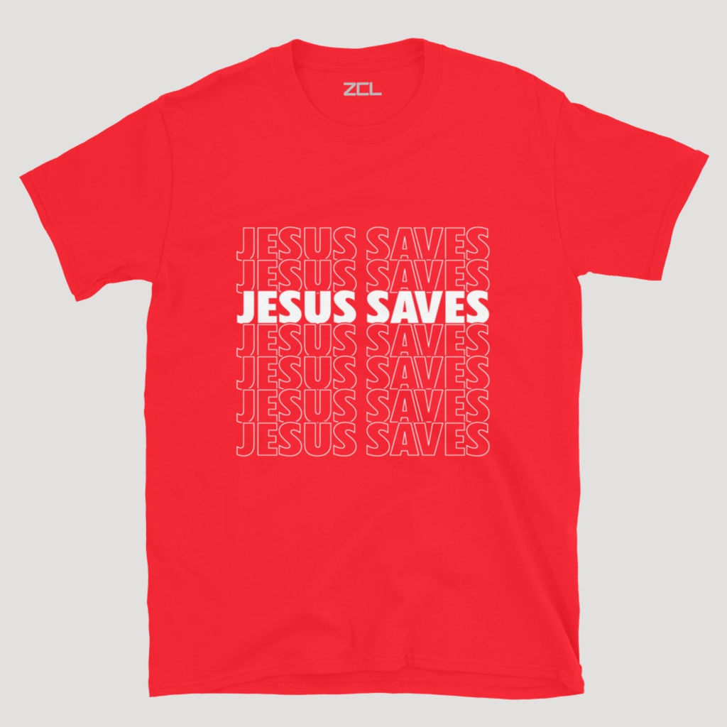 Jesus Saves Tee (White Logo)