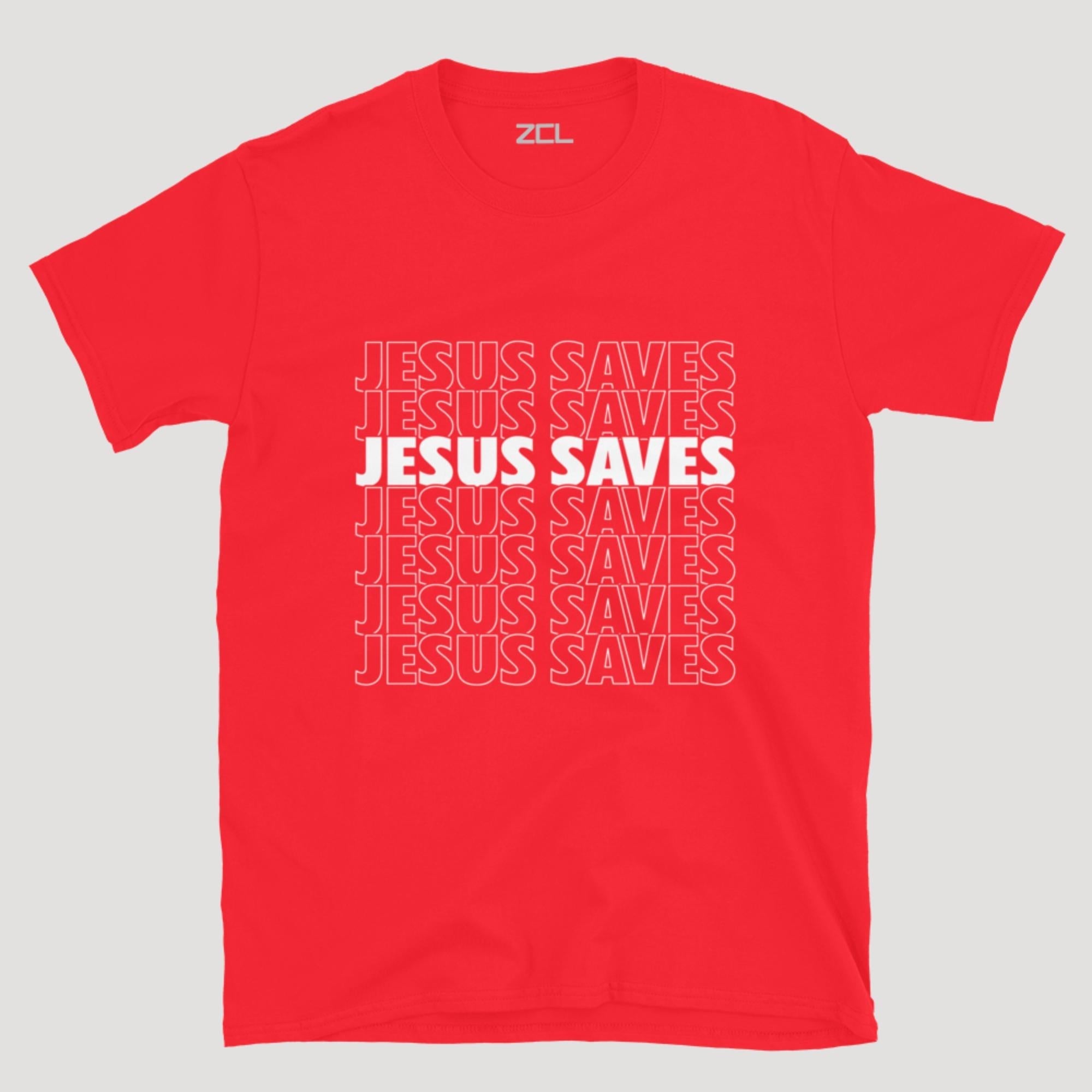 Jesus Saves Tee (White Logo)