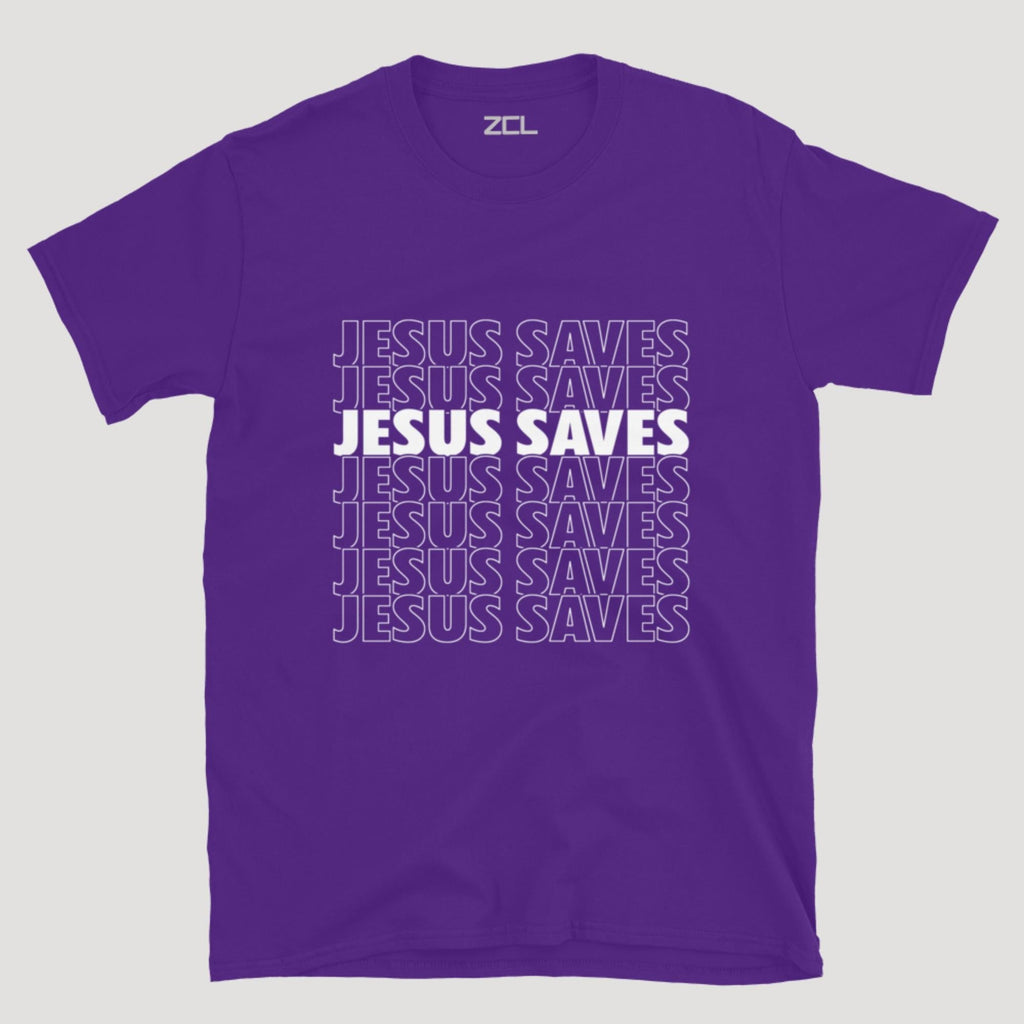 Jesus Saves Tee (White Logo)