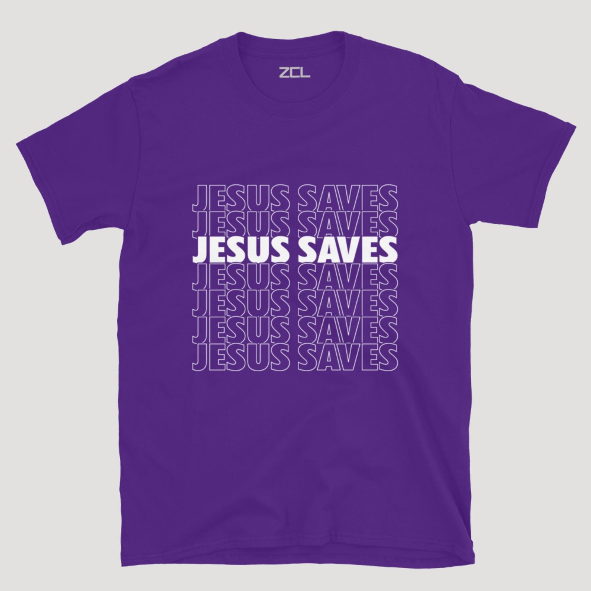 Jesus Saves Tee (White Logo)
