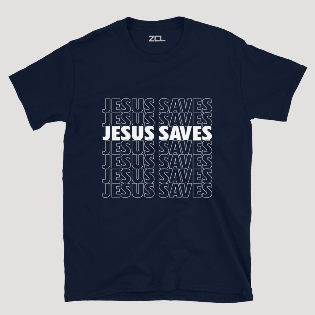 Jesus Saves Tee (White Logo)