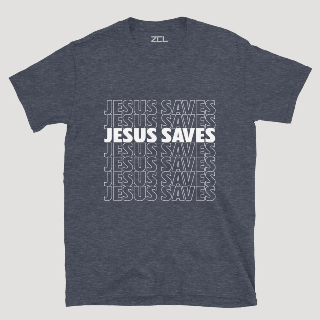 Jesus Saves Tee (White Logo)