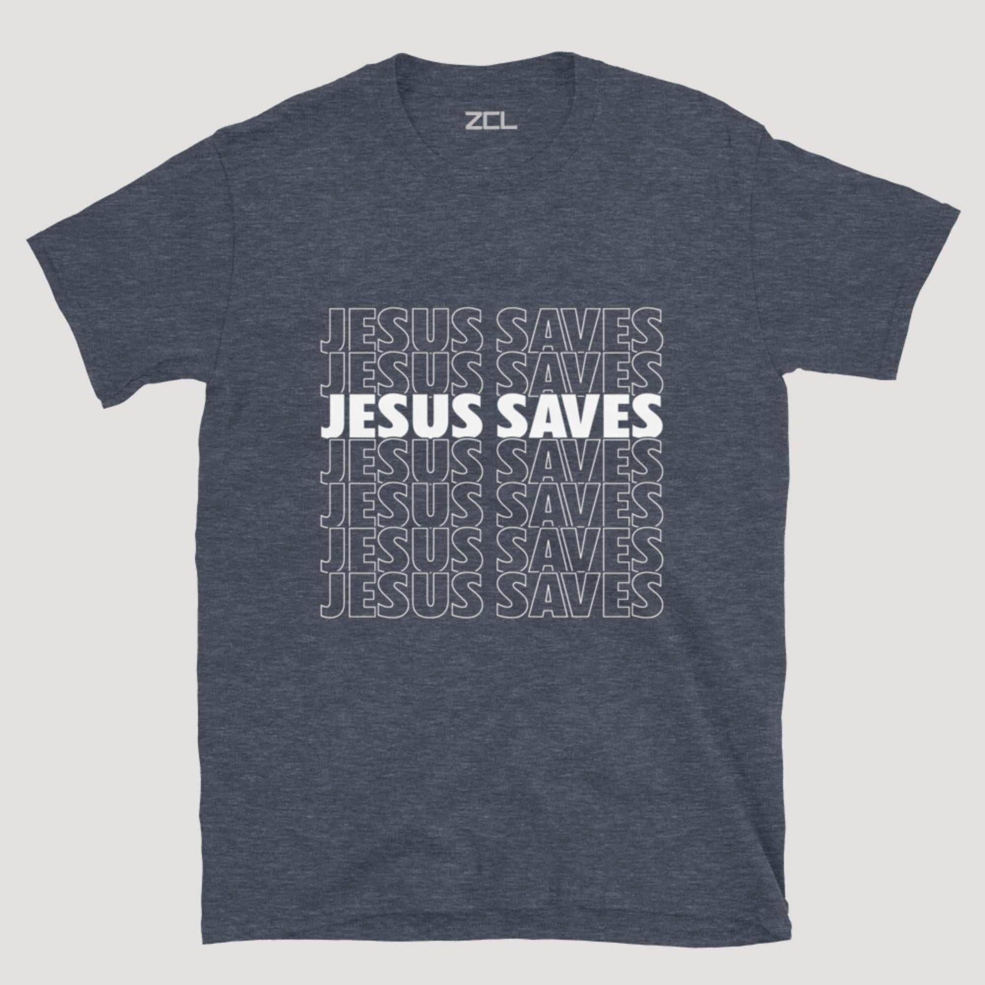 Jesus Saves Tee (White Logo)