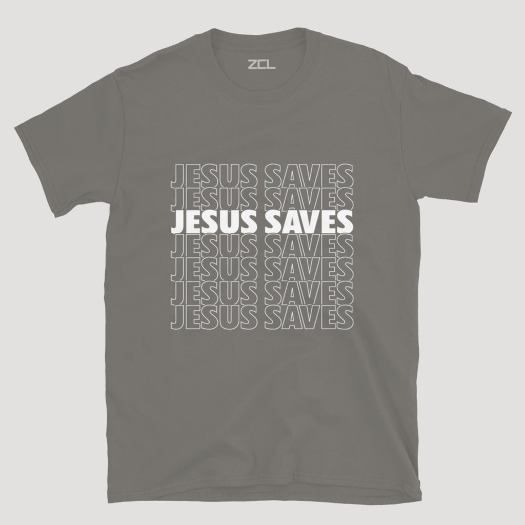 Jesus Saves Tee (White Logo)