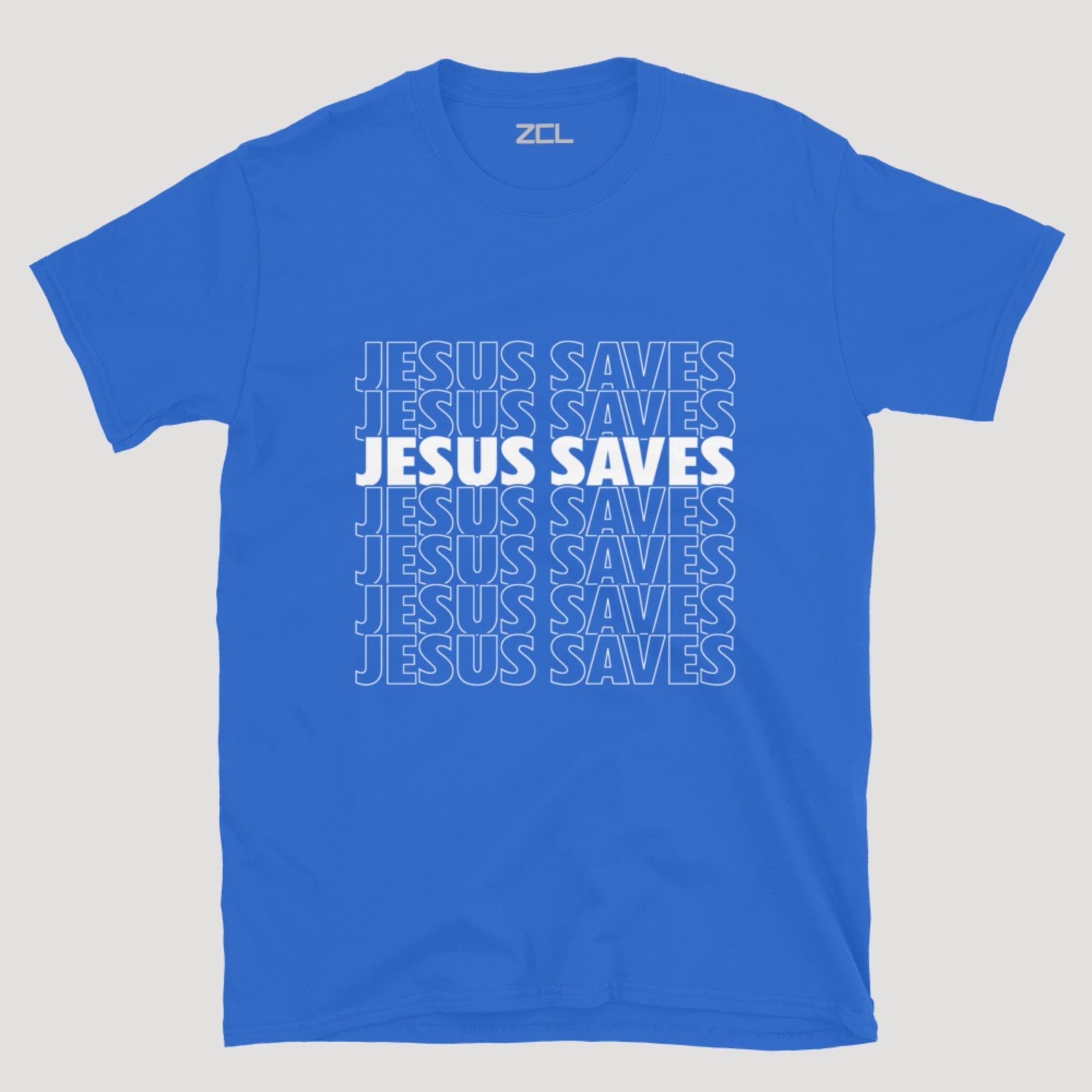 Jesus Saves Tee (White Logo)