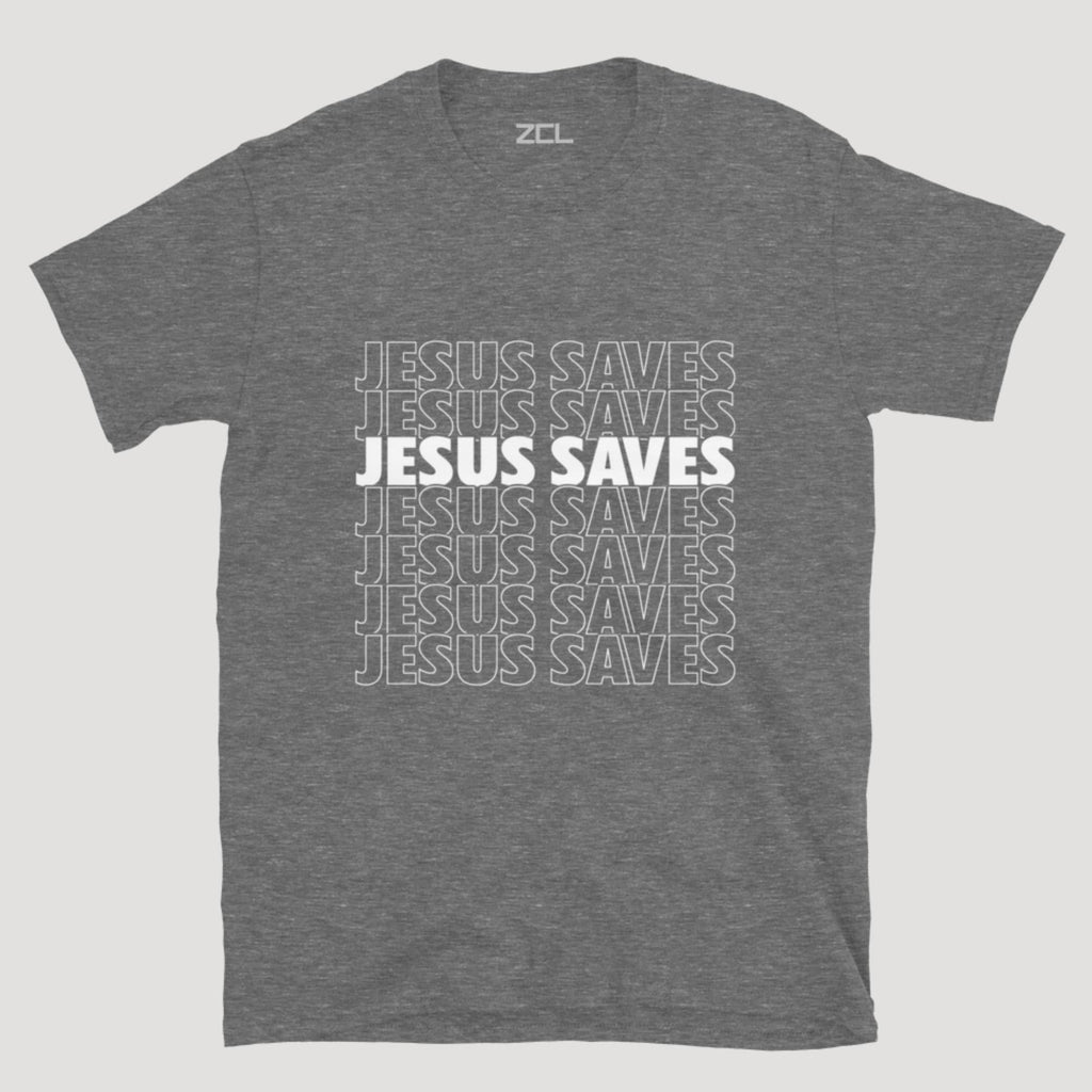 Jesus Saves Tee (White Logo)