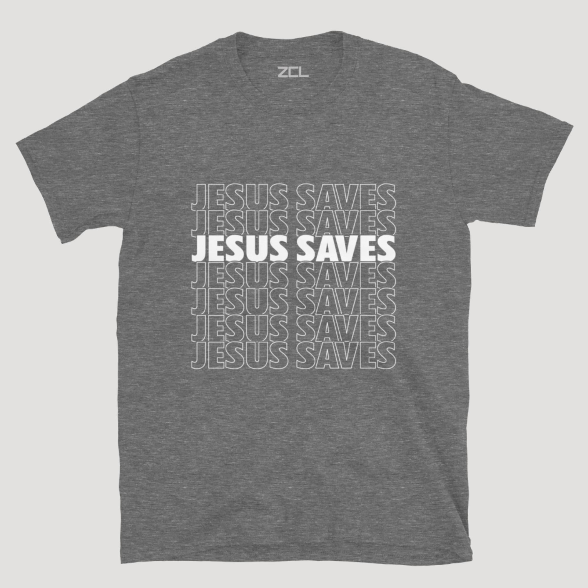 Jesus Saves Tee (White Logo)