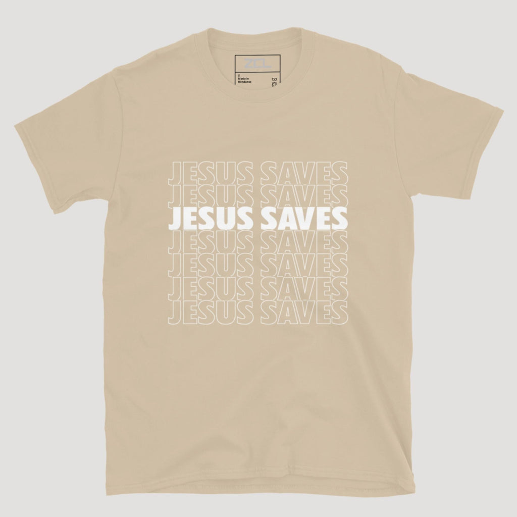 Jesus Saves Tee (White Logo)