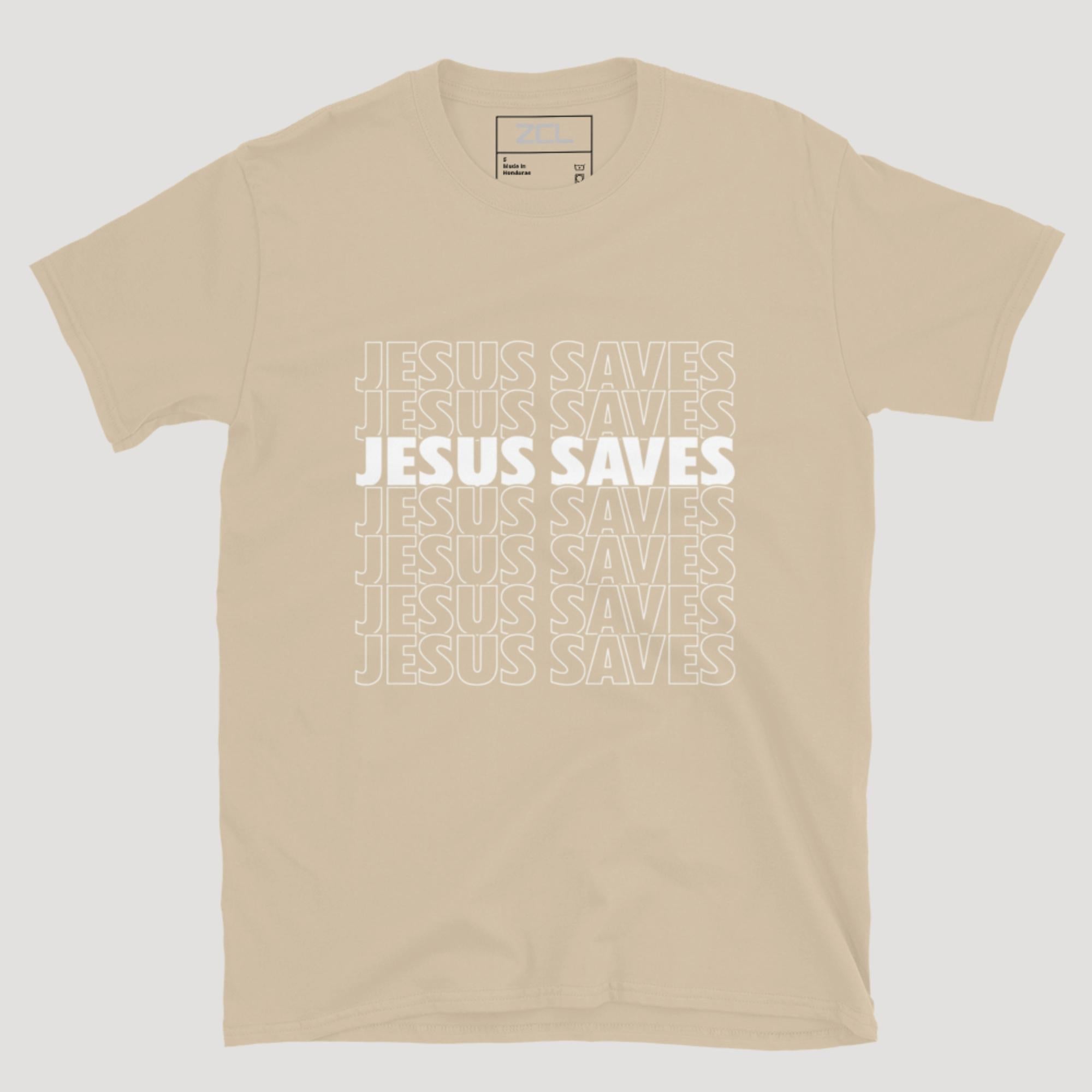 Jesus Saves Tee (White Logo)
