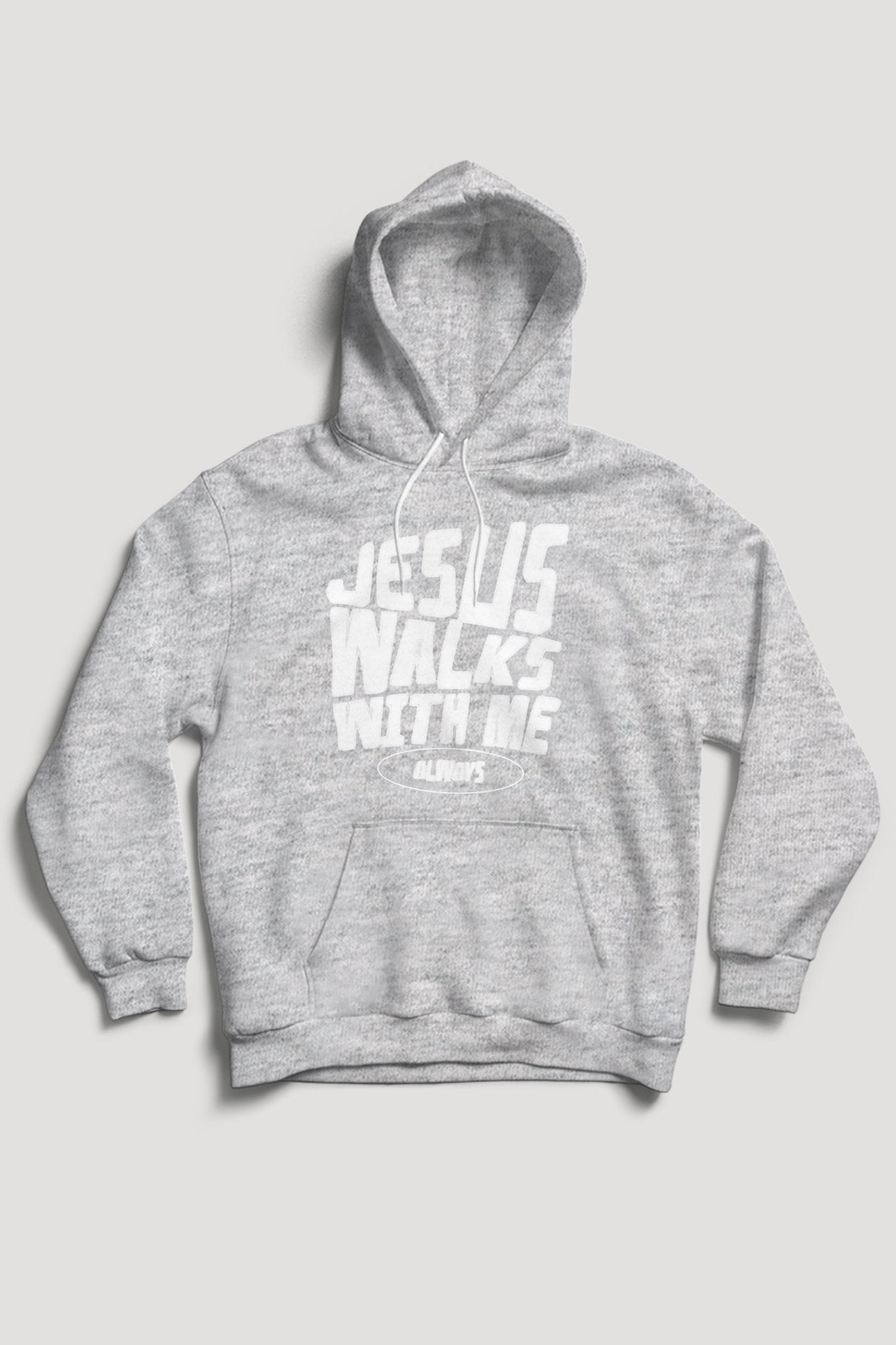 Jesus Walks With Me Hoodie (White Logo)