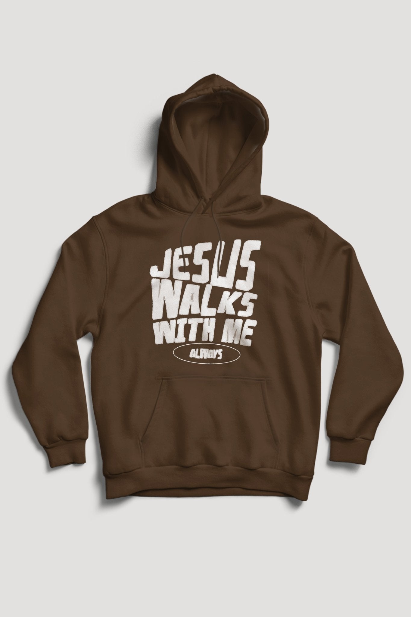 Jesus Walks With Me Hoodie (White Logo)