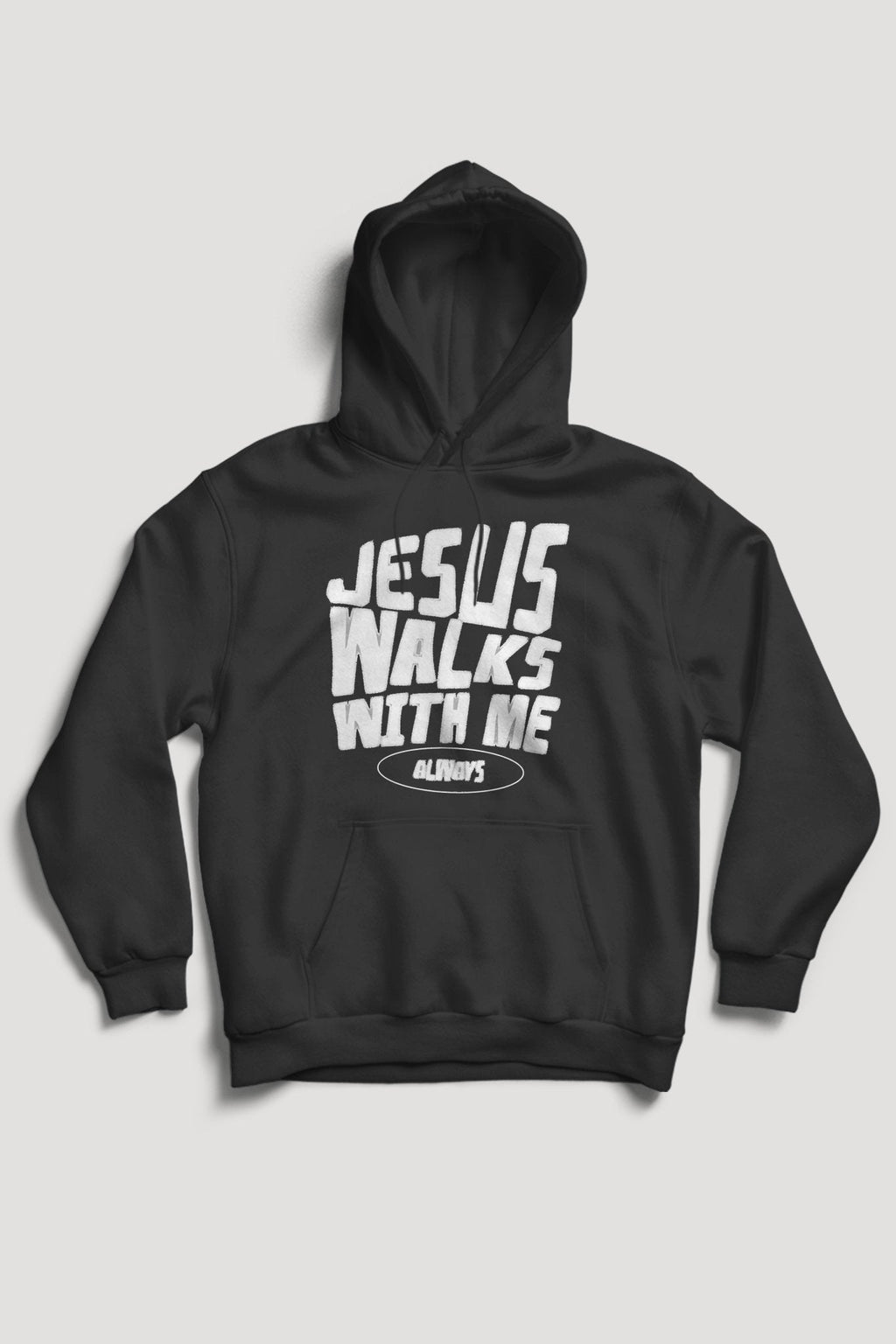 Jesus Walks With Me Hoodie (White Logo)