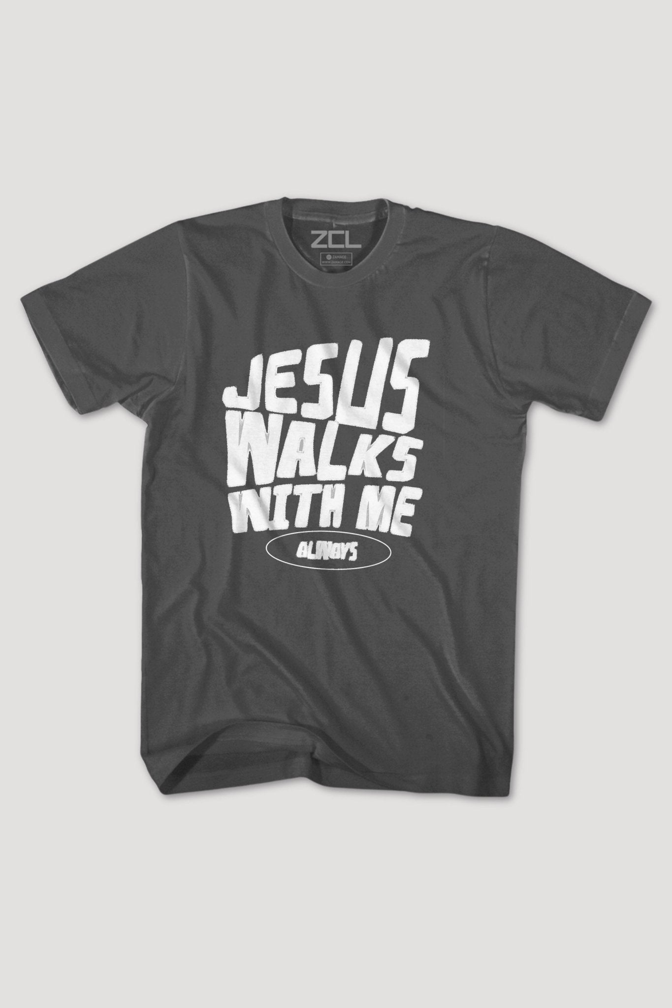 Jesus Walks With Me Tee (White Logo)
