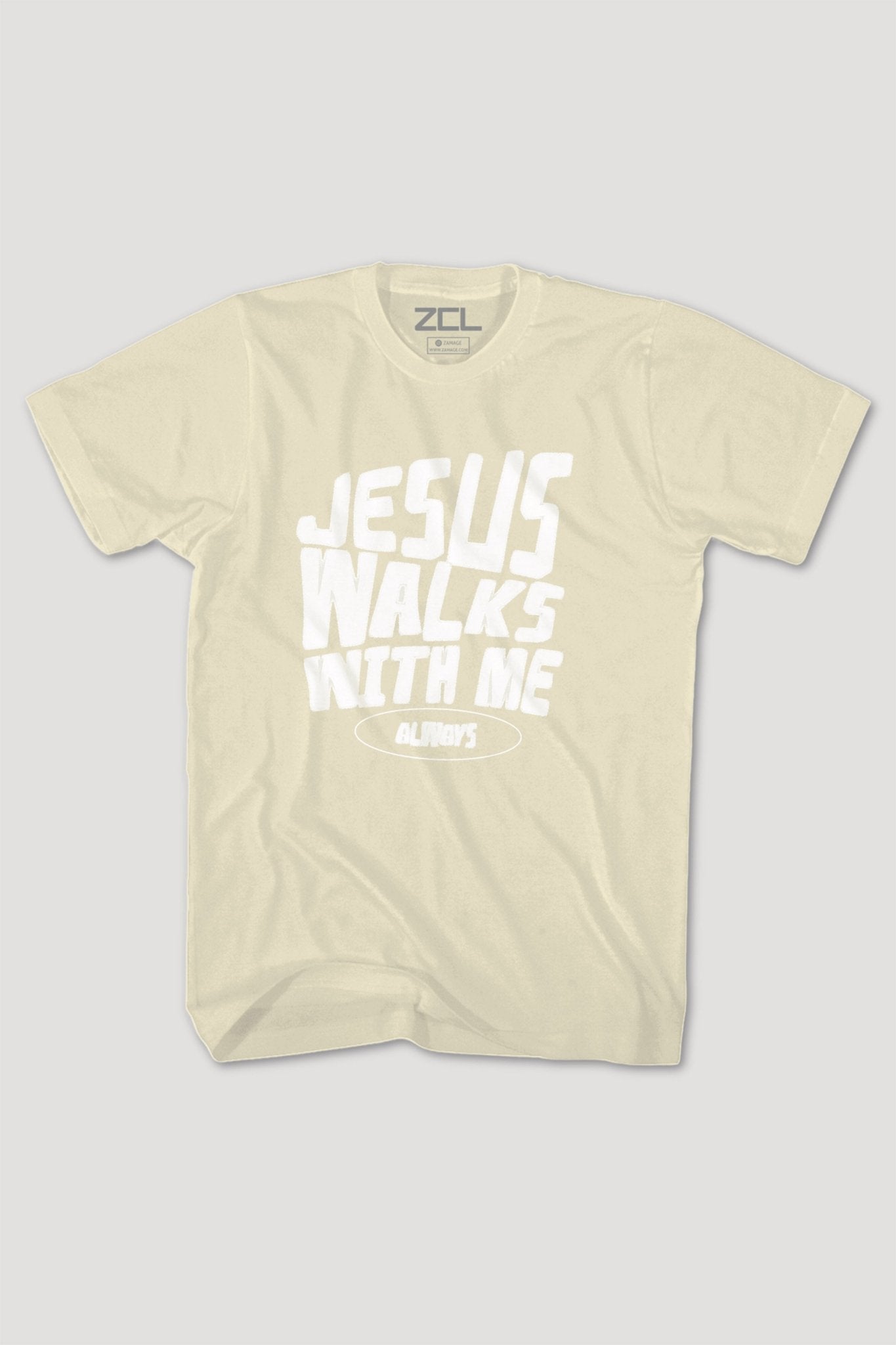 Jesus Walks With Me Tee (White Logo)