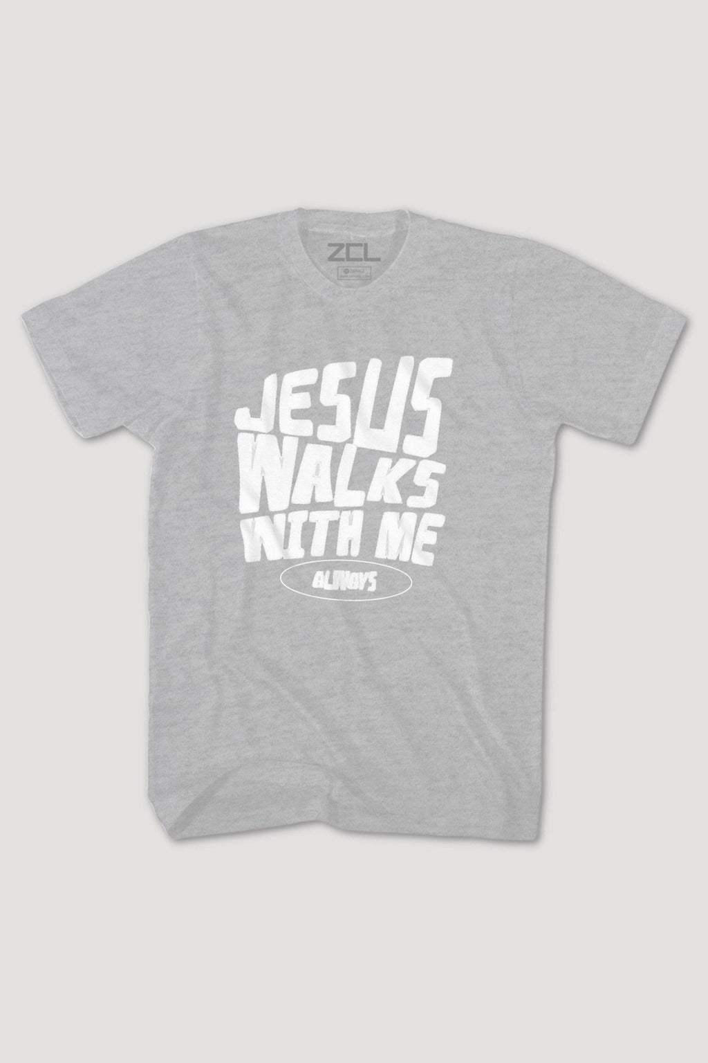 Jesus Walks With Me Tee (White Logo)
