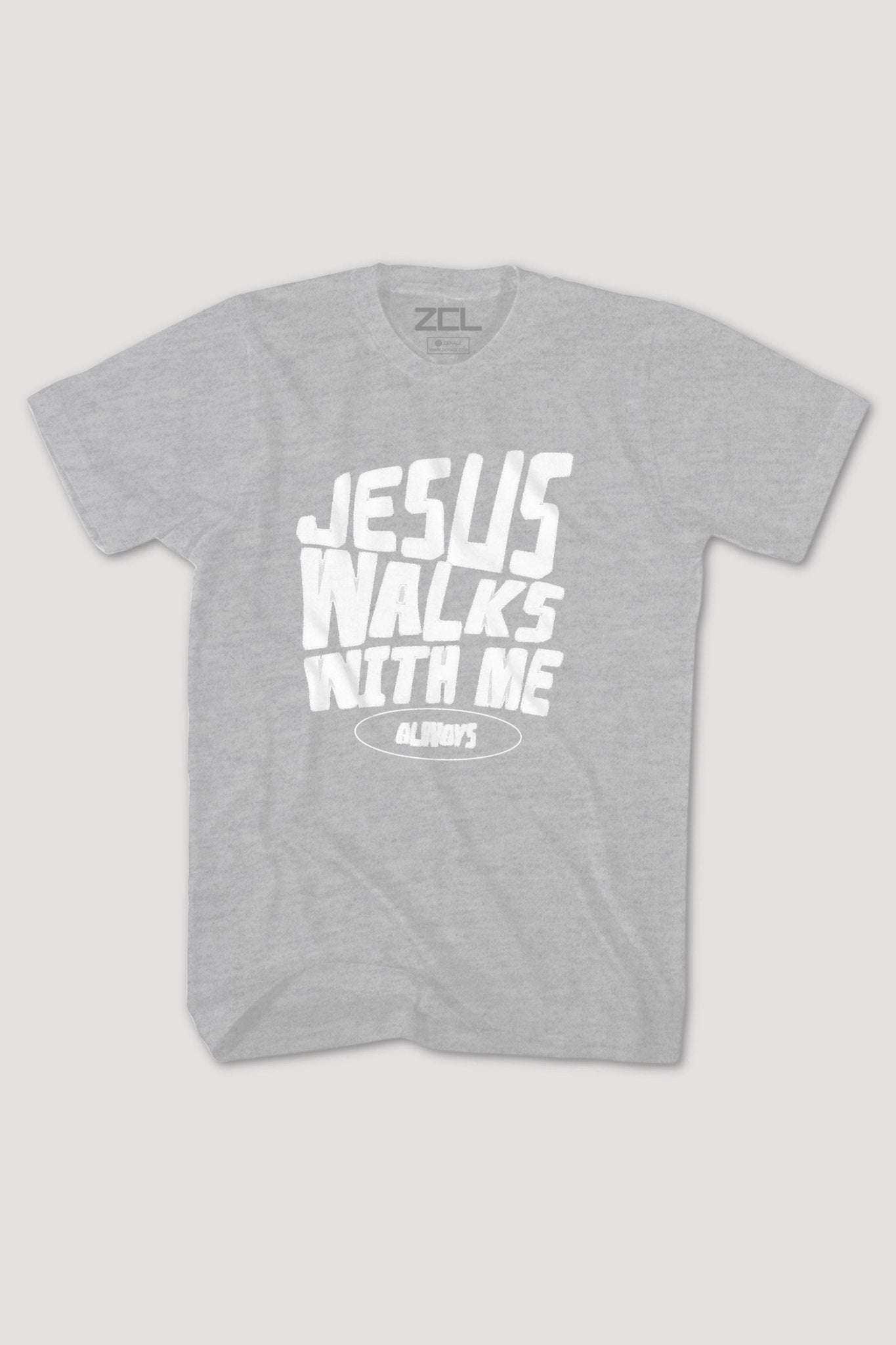 Jesus Walks With Me Tee (White Logo)