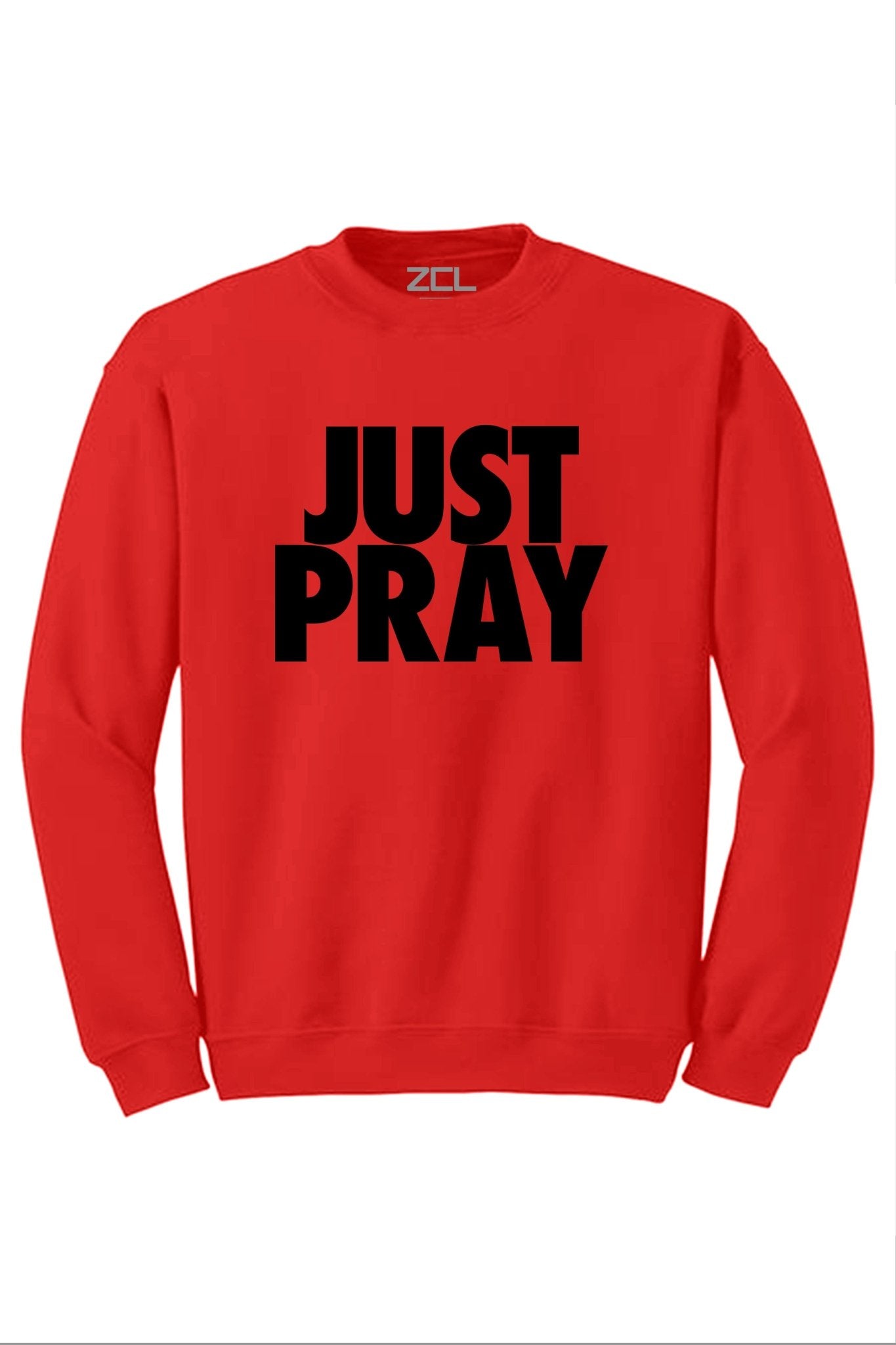Just Pray Crewneck Sweatshirt (Black Logo)
