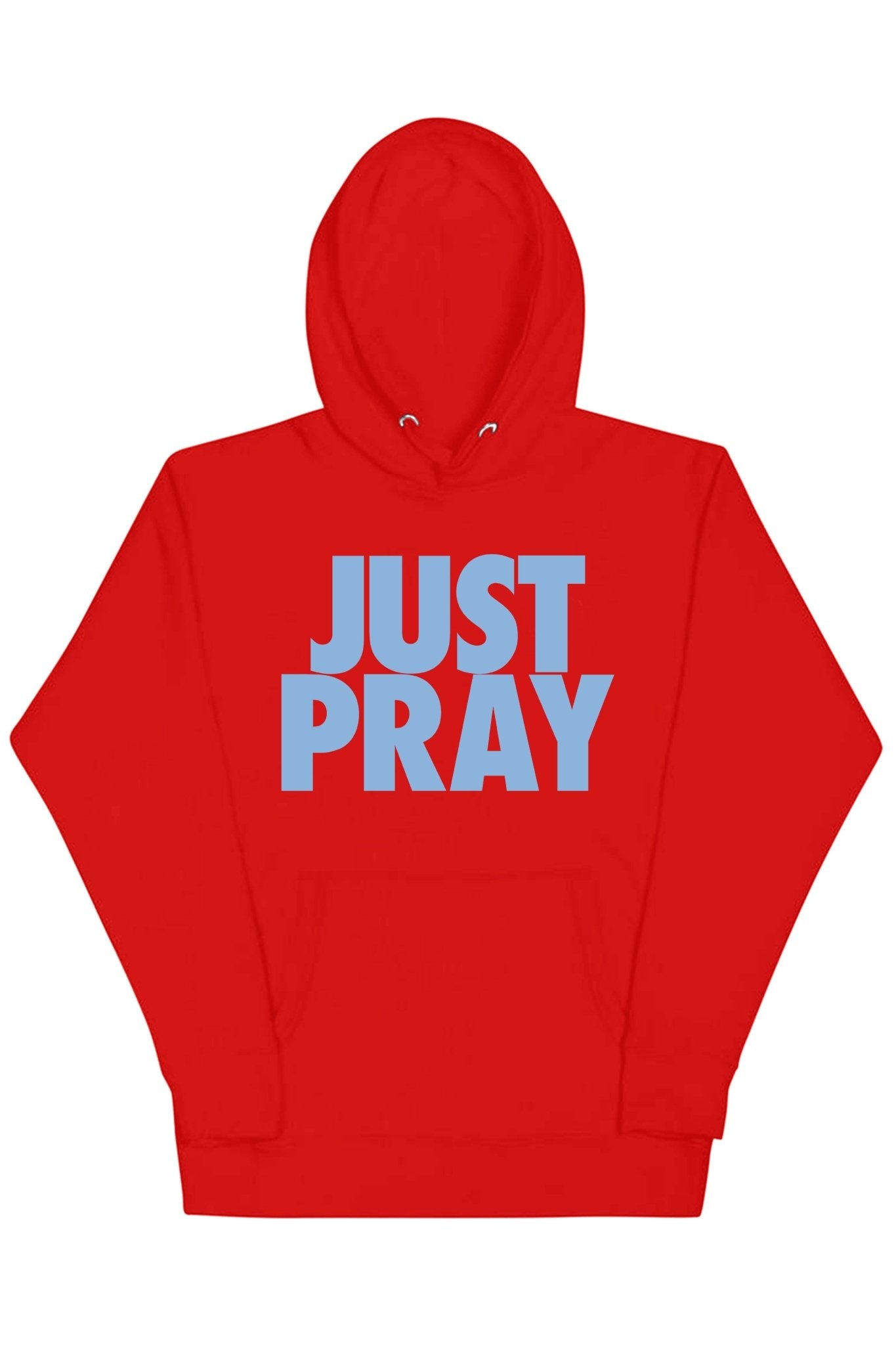 Just Pray Hoodie (Powder Blue Logo)