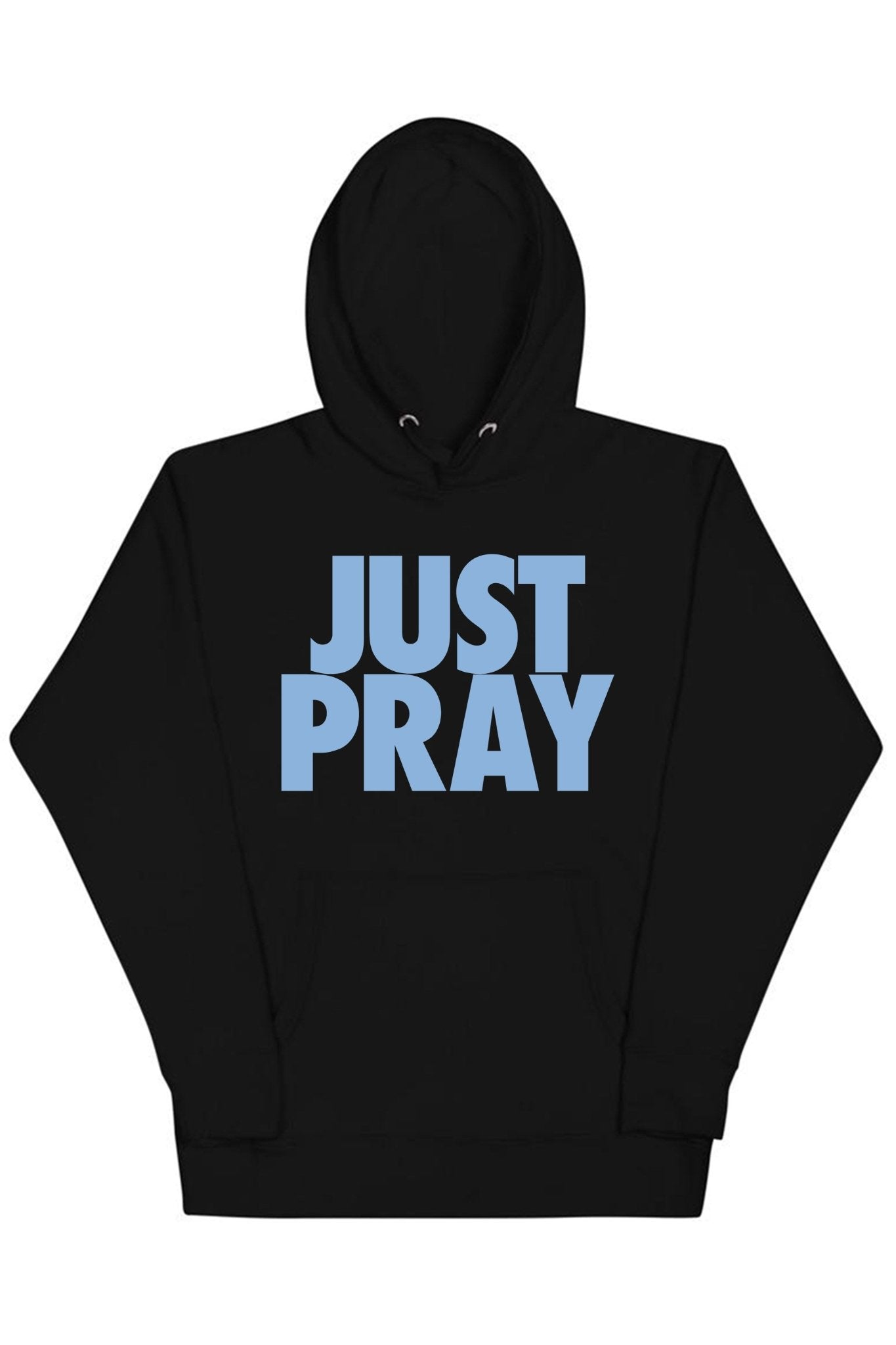 Just Pray Hoodie (Powder Blue Logo)