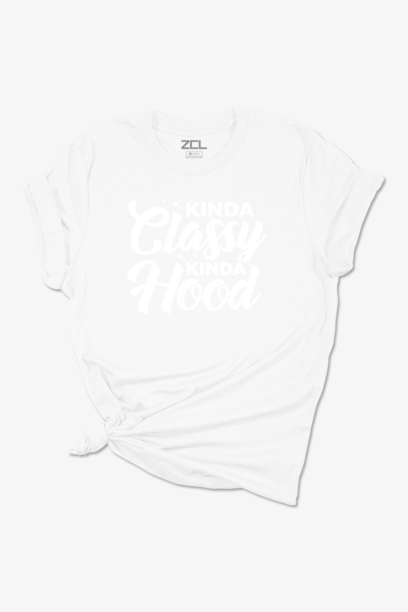 Kinda Classy Kinda Hood Women's Tee (White Logo)