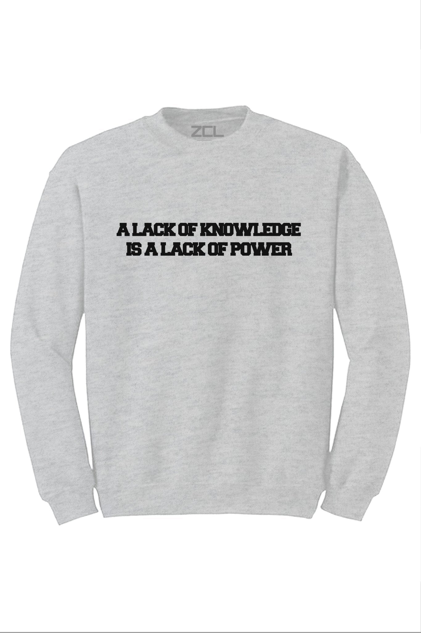 Knowledge & Power Crewneck Sweatshirt (Black Logo)