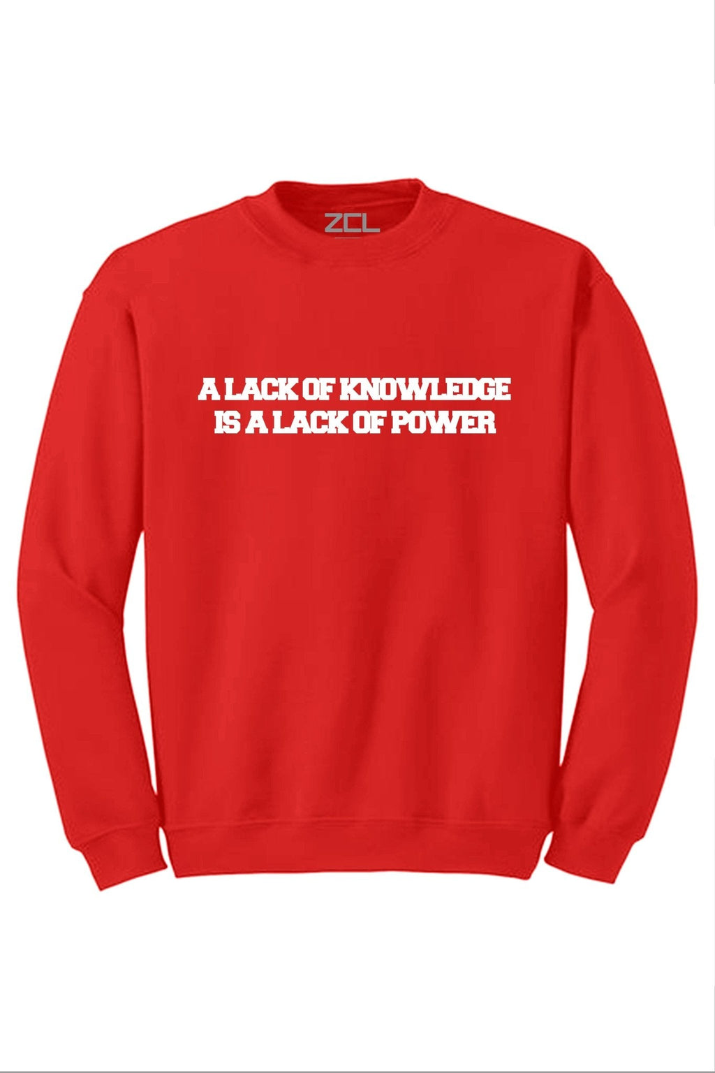 Knowledge & Power Crewneck Sweatshirt (White Logo)